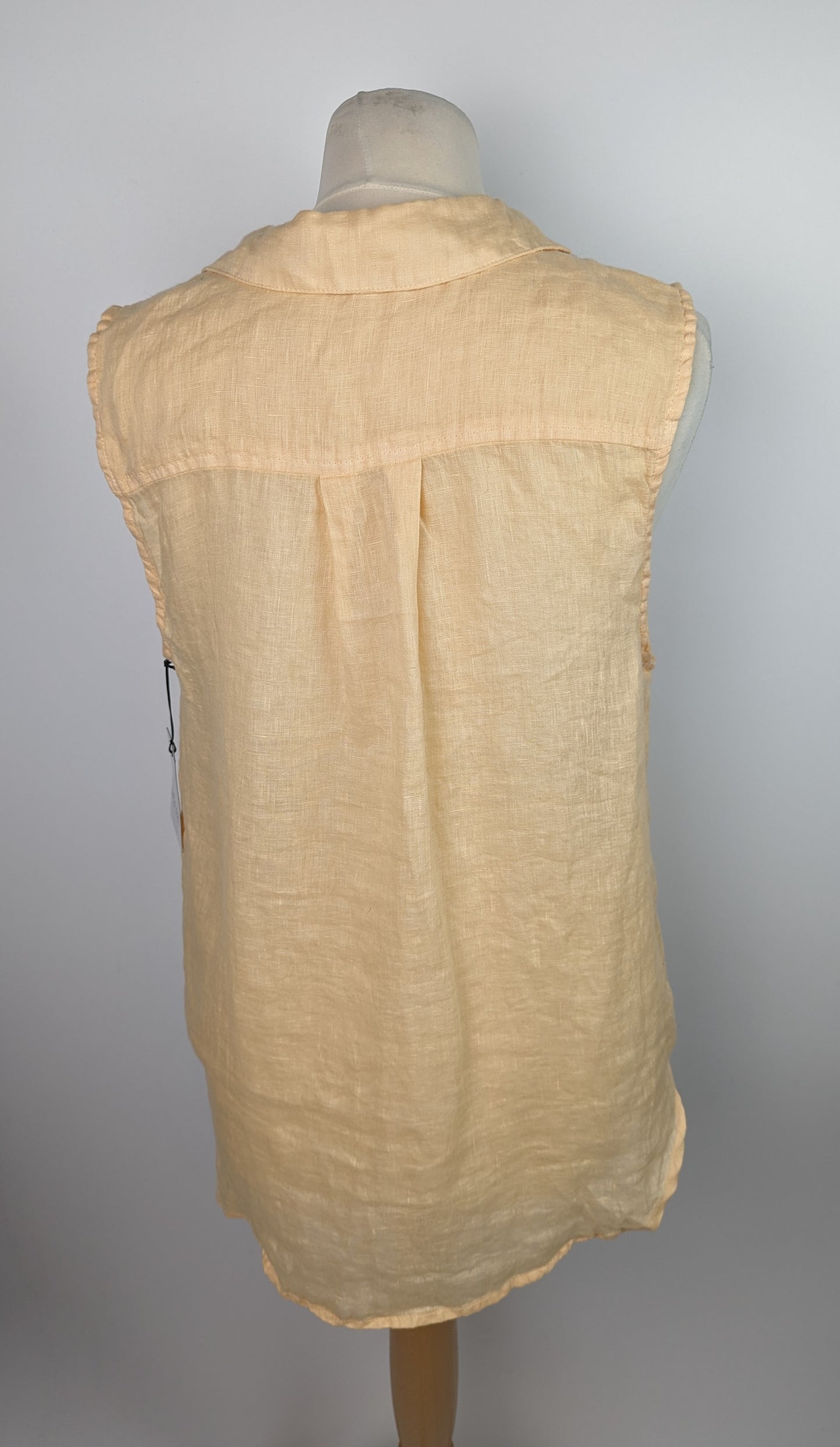 BELLA DAHL Womens Hipster Linen Sleeveless Shirt - Orange