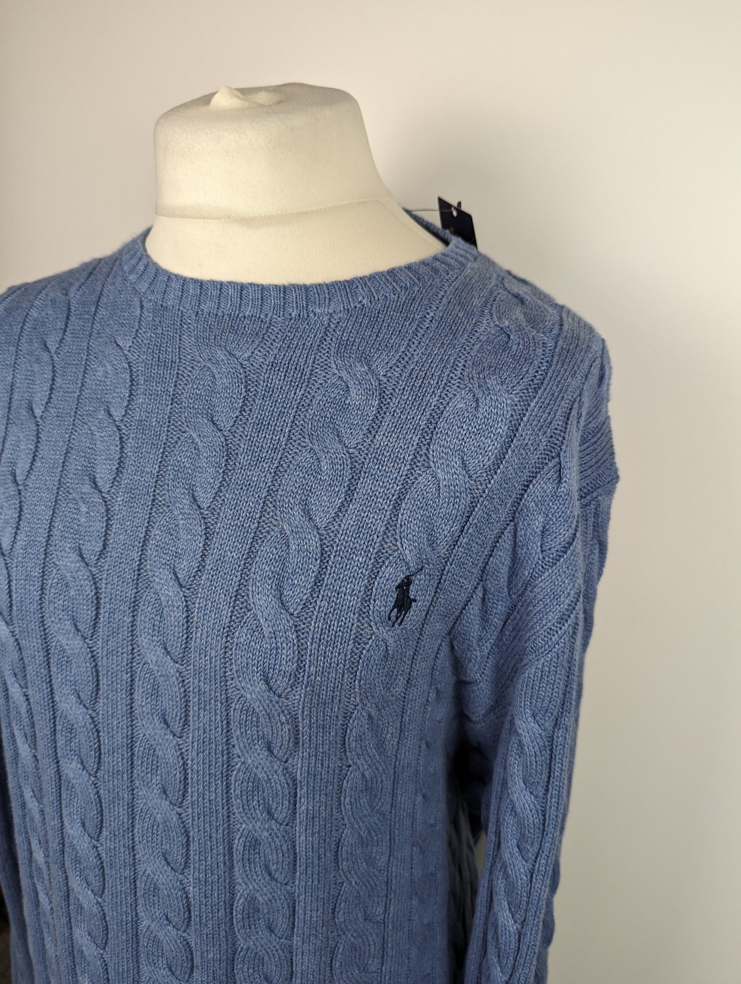 POLO RALPH LAUREN Cable Knit Jumper - Blue Heather