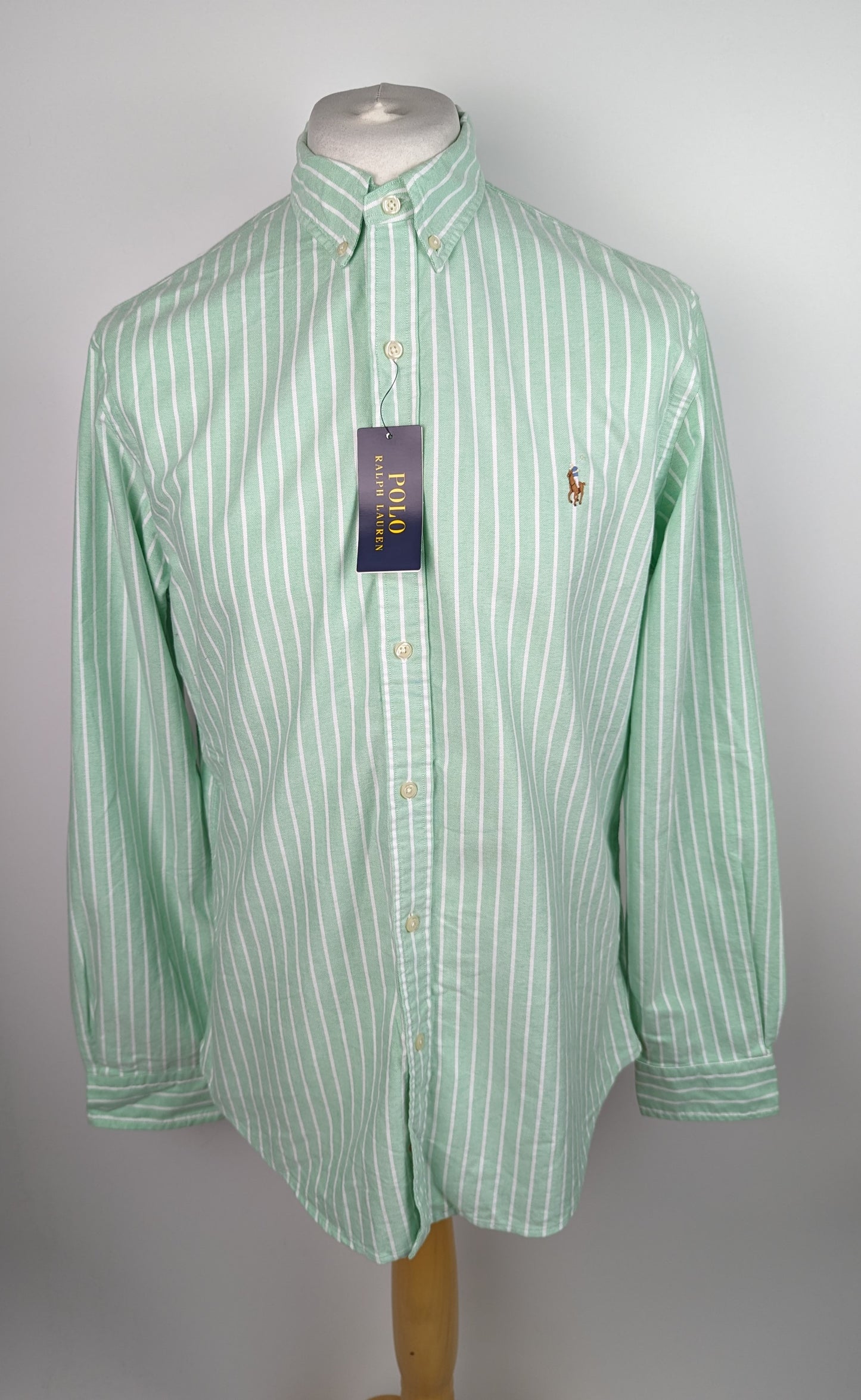 POLO RALPH LAUREN Men's Slim Fit Striped Oxford Shirt - Green