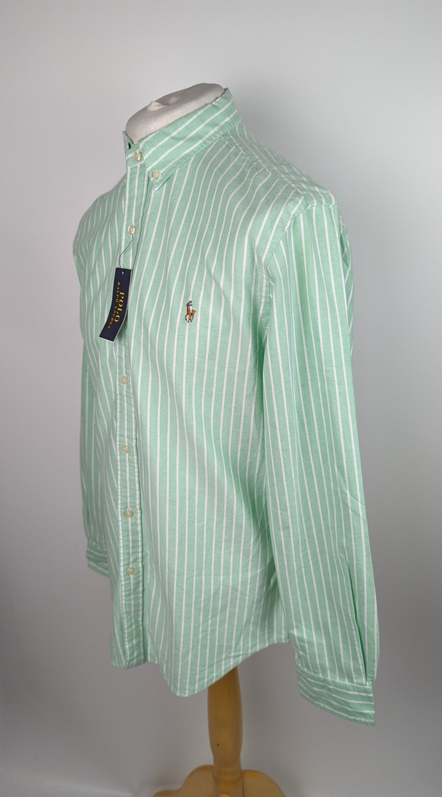 POLO RALPH LAUREN Men's Slim Fit Striped Oxford Shirt - Green