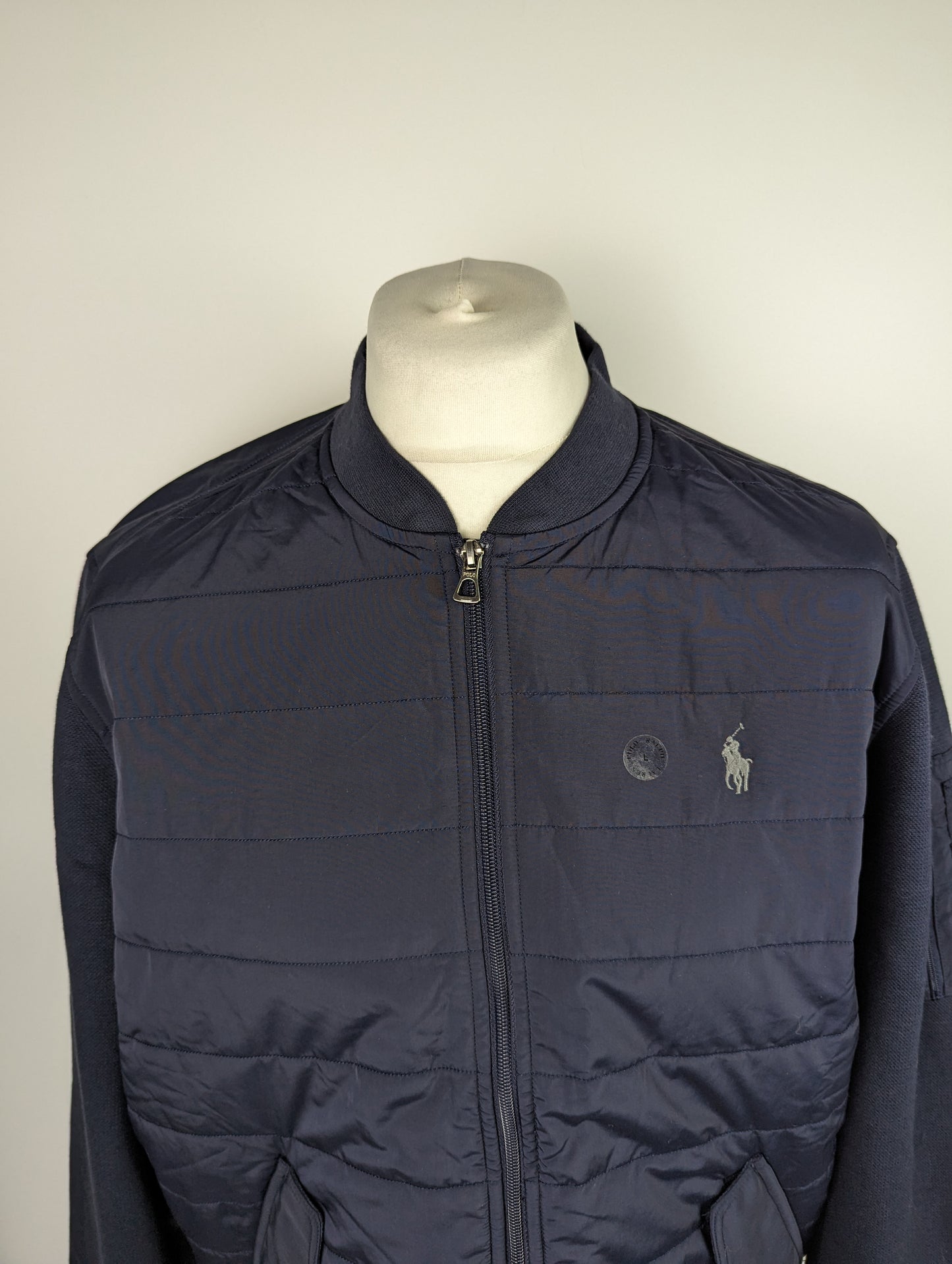 POLO RALPH LAUREN Mens Hybrid Knit Zip Jacket - Aviator Blue