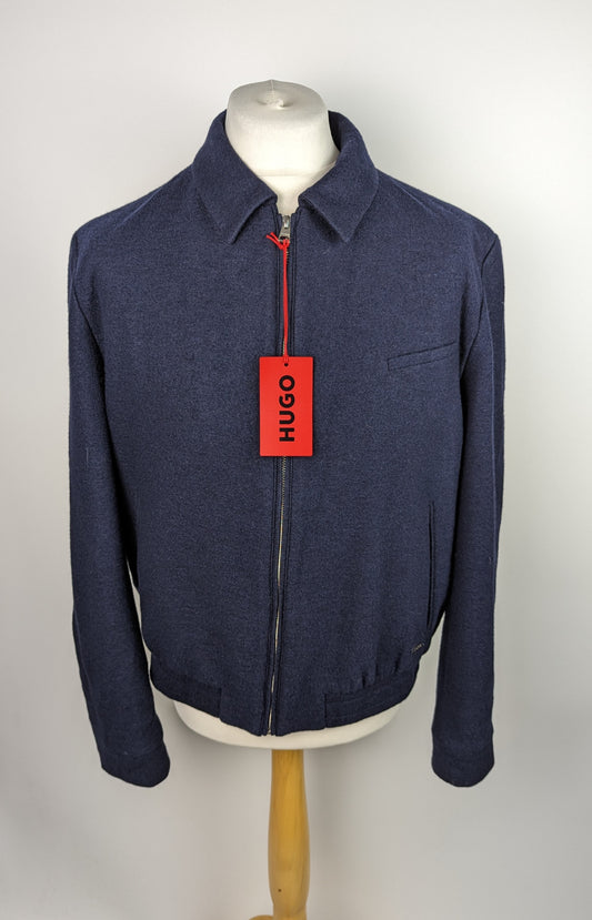 HUGO Mens Hellis 2241 Jacket - Navy Blue