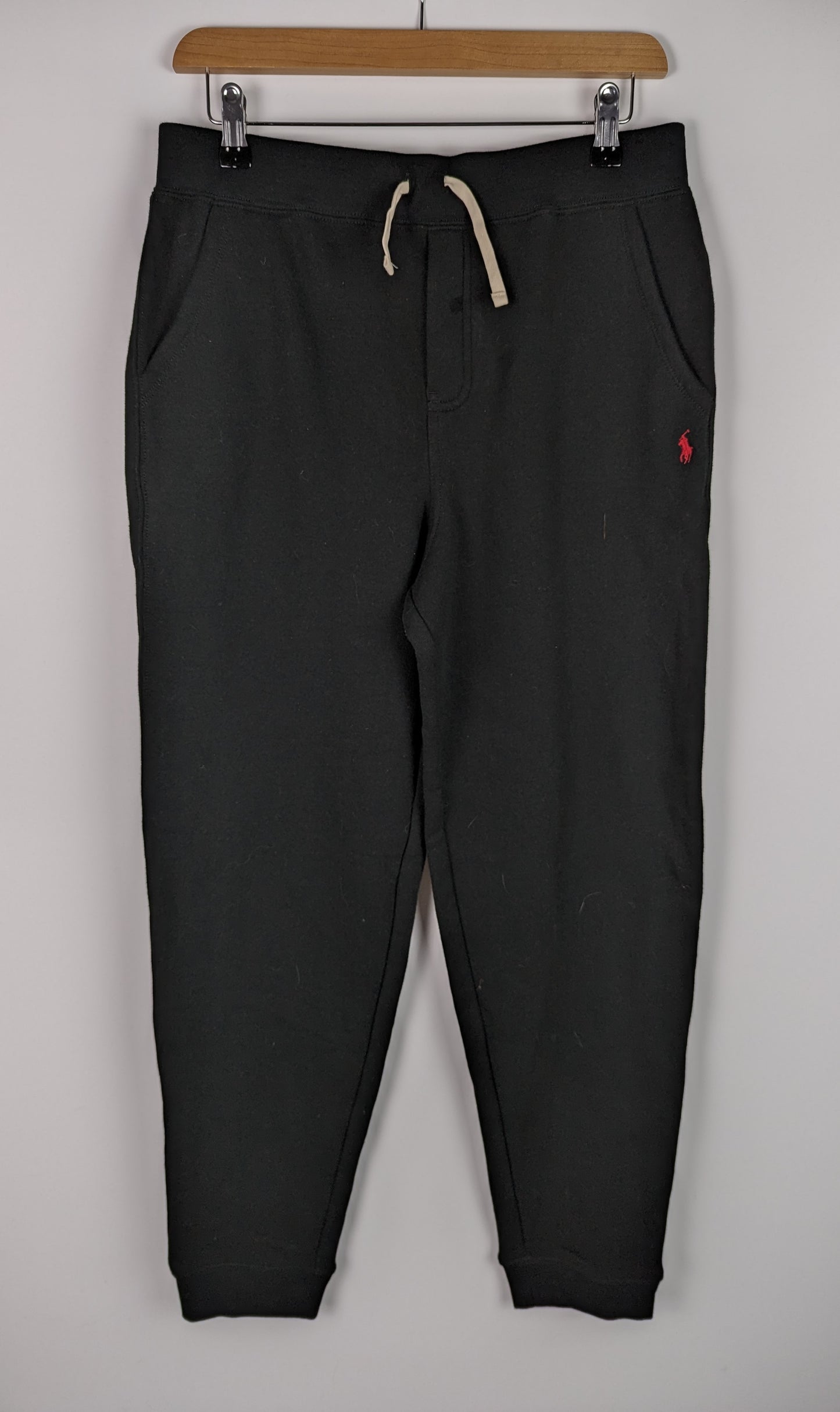 POLO RALPH LAUREN Kids Cuffed Fleece Jogging Bottoms - Black