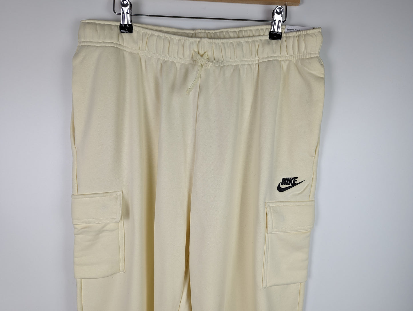 NIKE Women's Mid Rise Cargo Joggers - Cream / Yellow