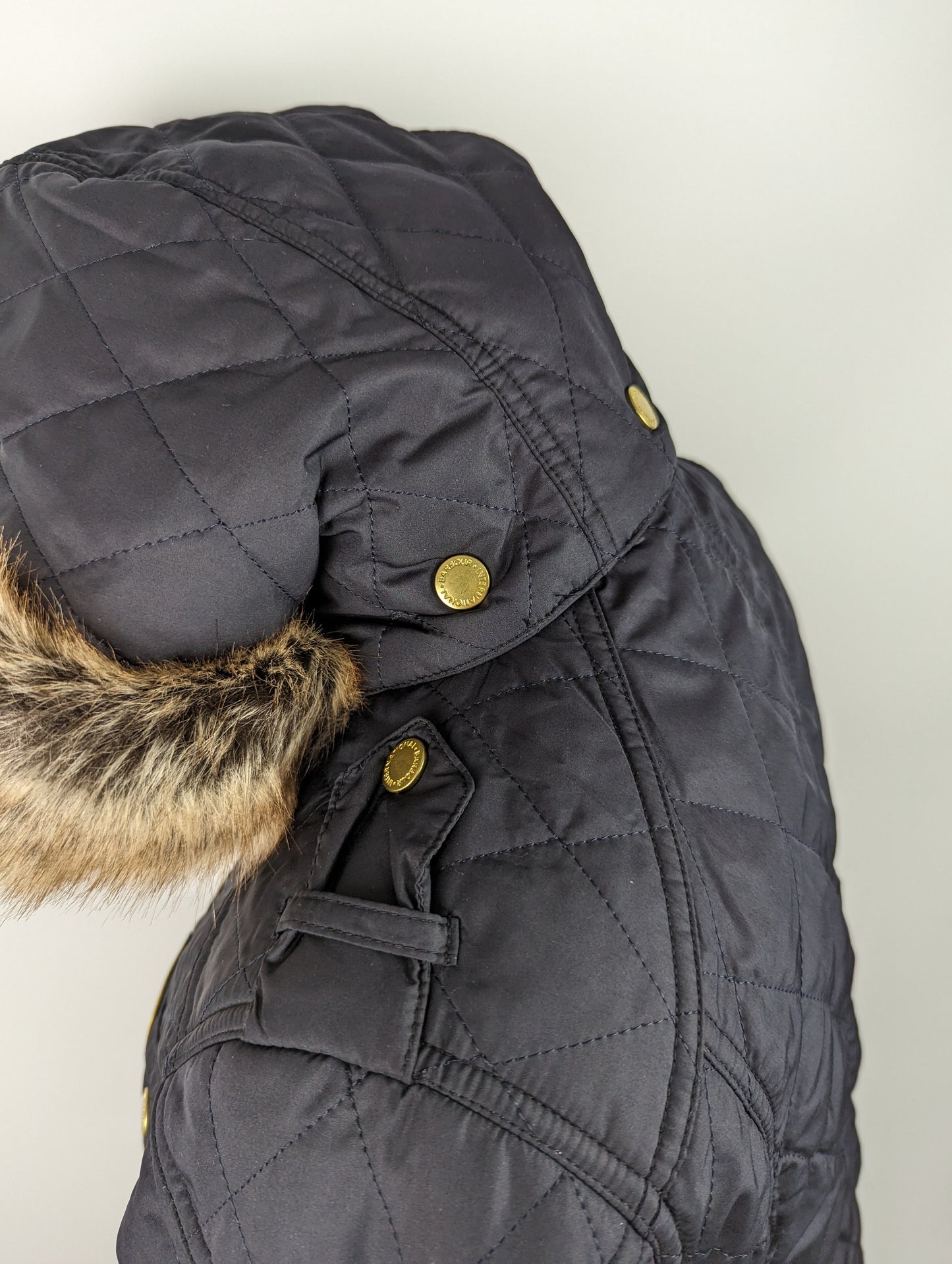 BARBOUR Womens Enduro Quilted Jacket - Navy Blue