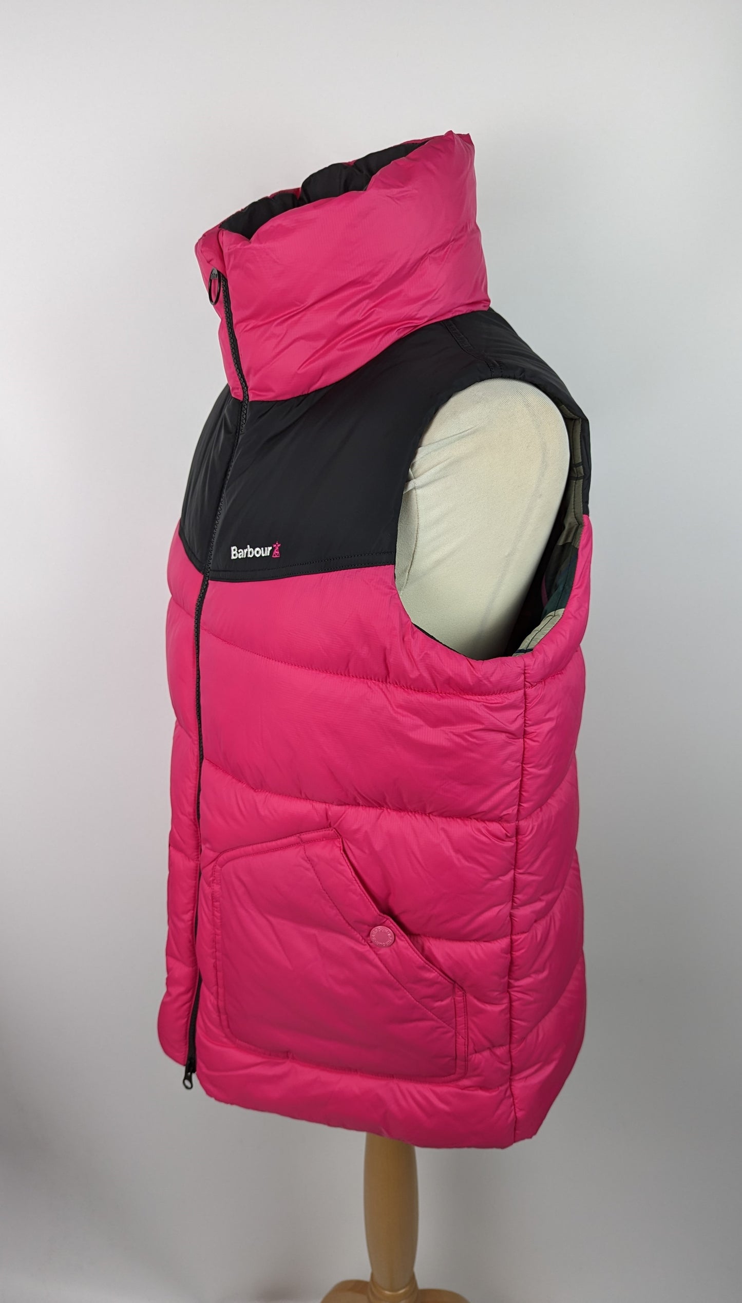 BARBOUR Women's Hiker Delamere Gilet - Pink / Black