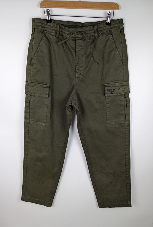 BARBOUR Mens Beacon Cargo Trousers - Olive Green