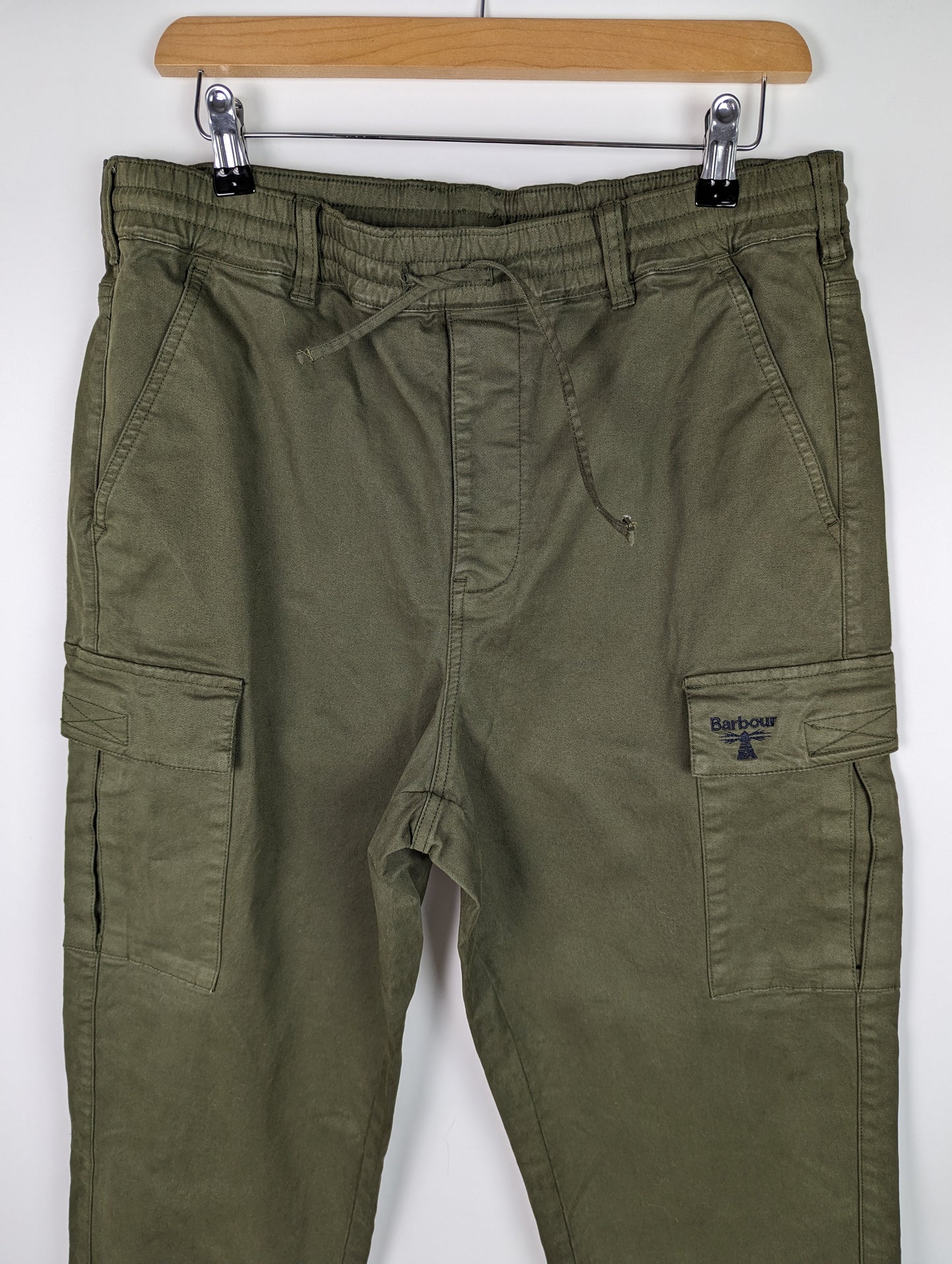 BARBOUR Mens Beacon Cargo Trousers - Olive Green