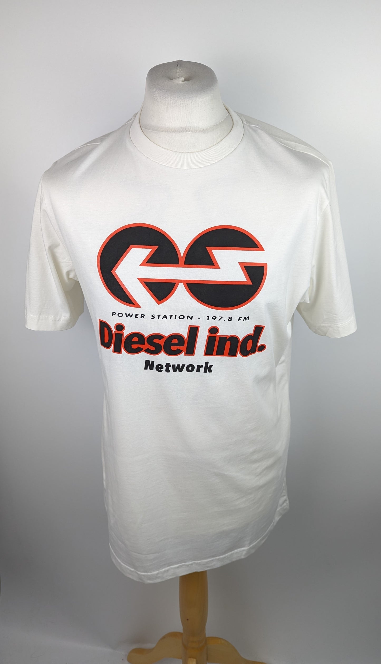 DIESEL Mens Logo Printed T-Shirt - White