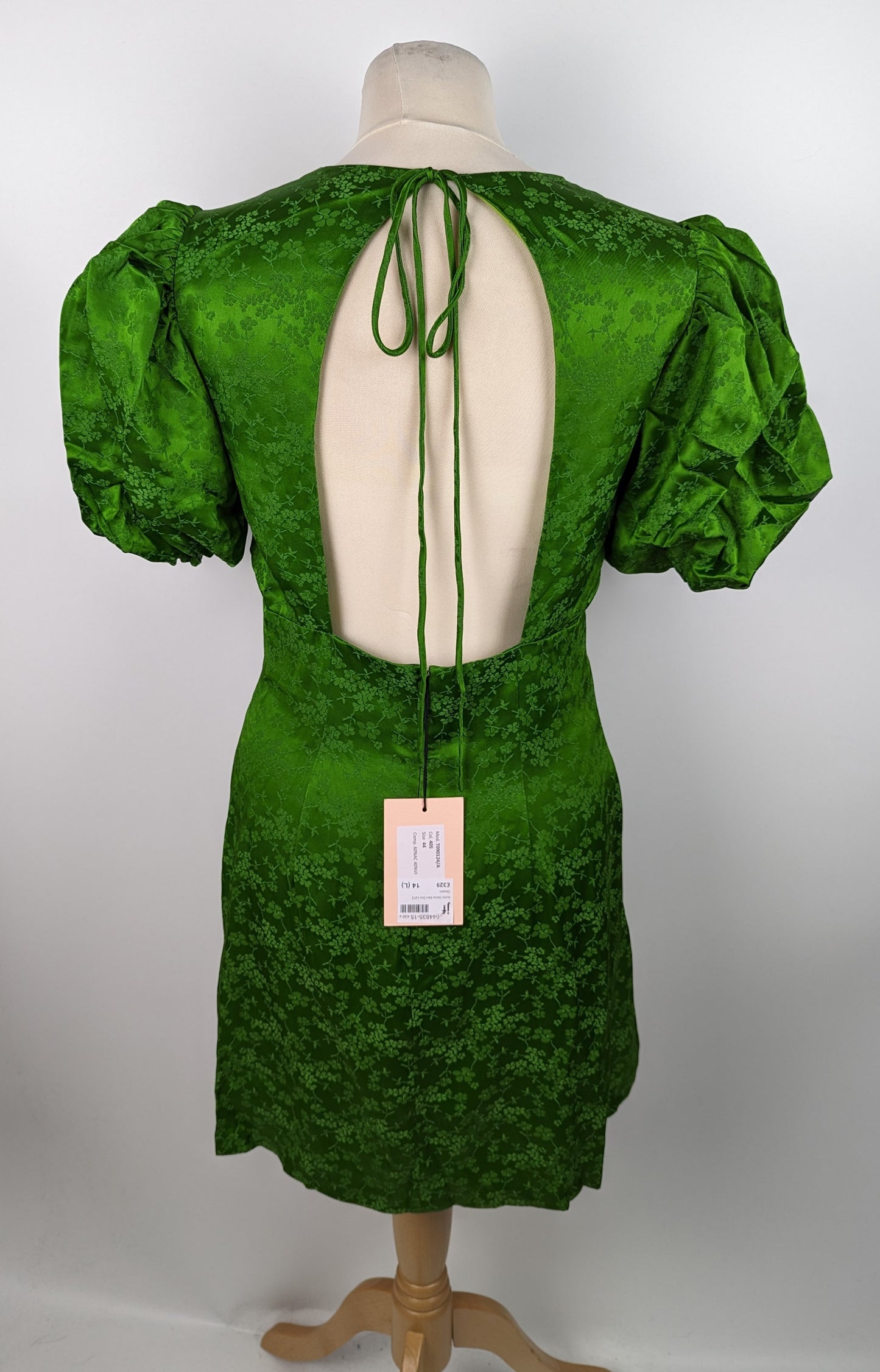 THE ANDAMANE Gloria Jacquard Mini Dress - Green