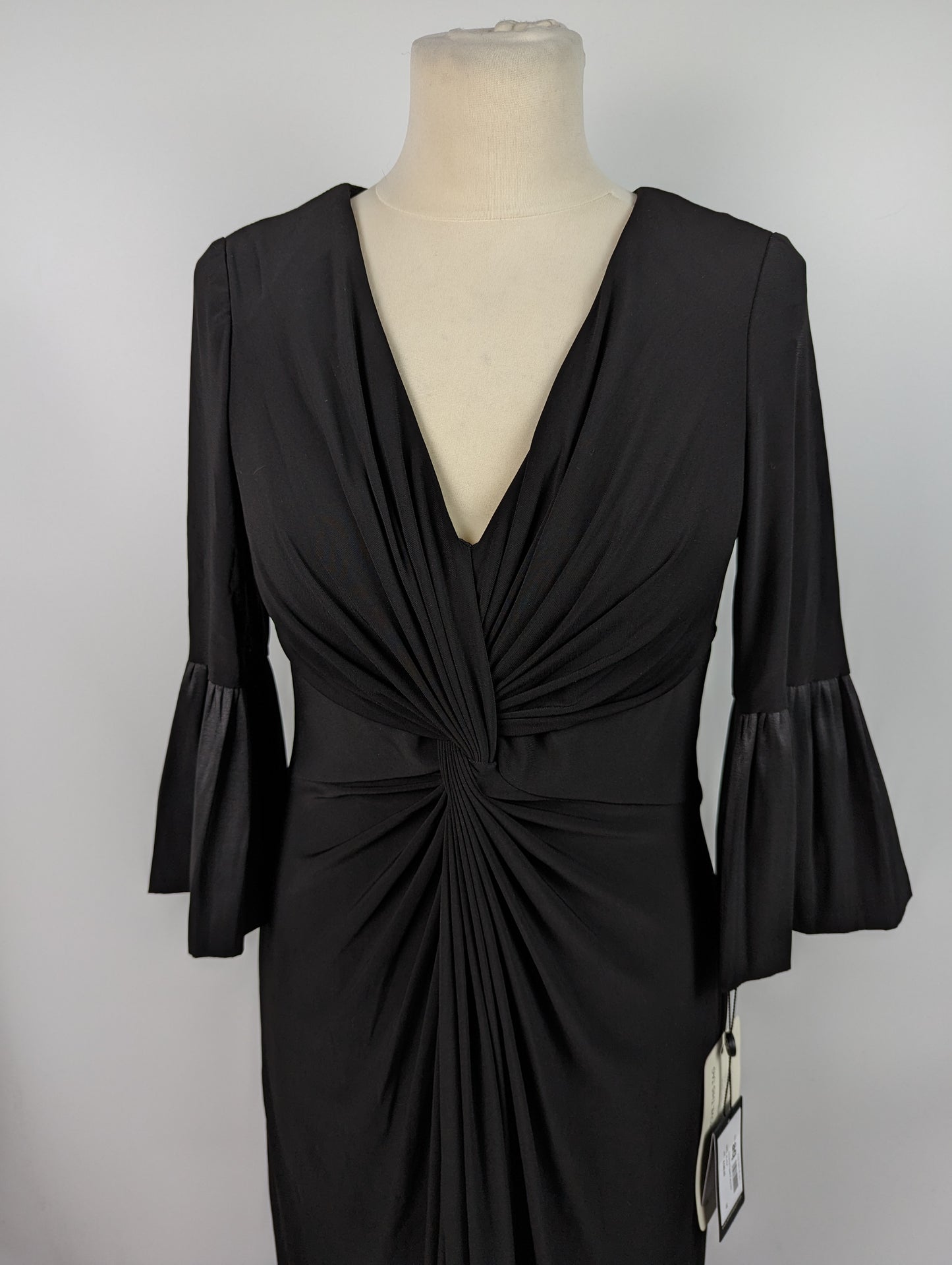 ADRIANNA PAPELL Twist Front Jersey Gown - Black