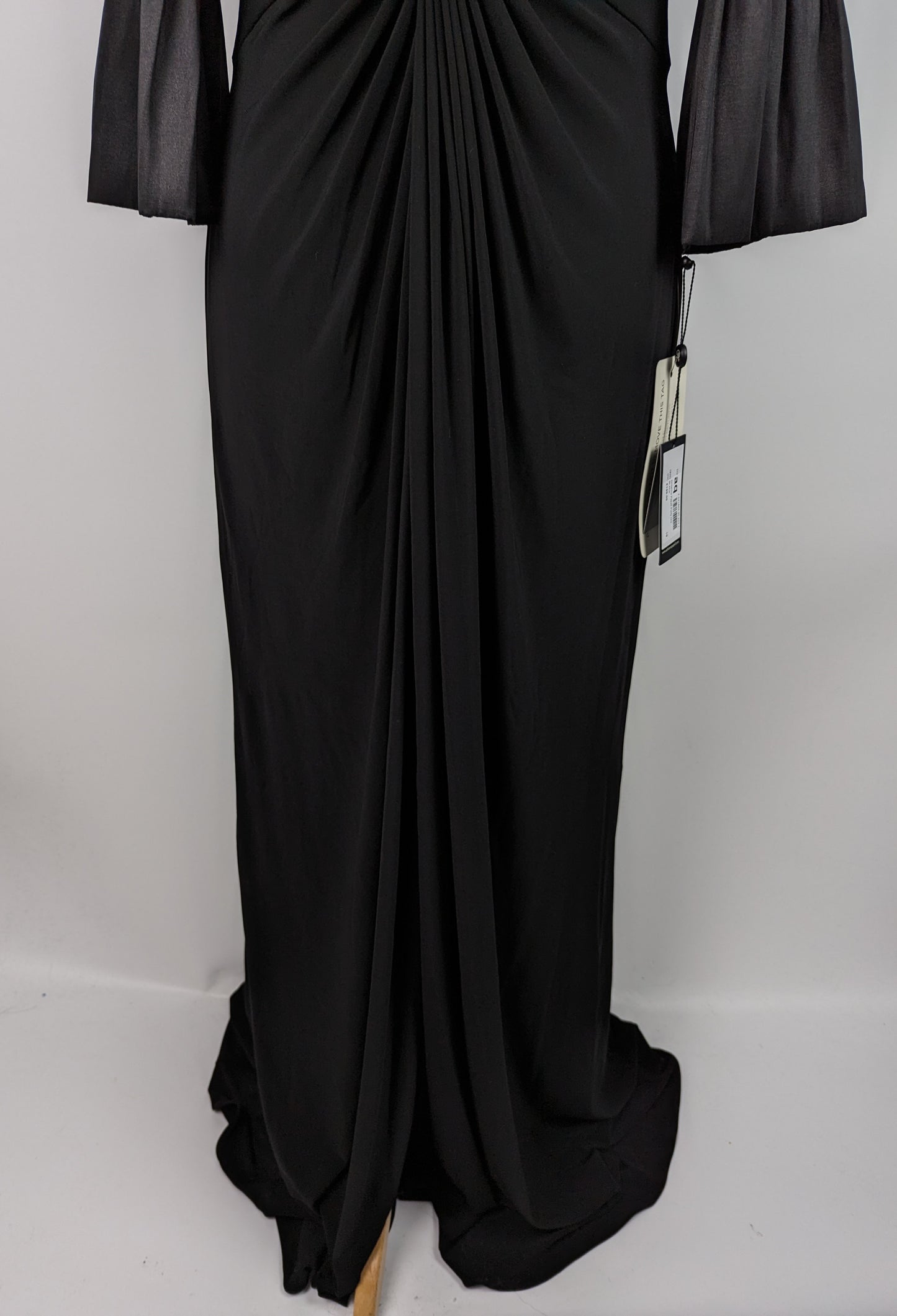 ADRIANNA PAPELL Twist Front Jersey Gown - Black