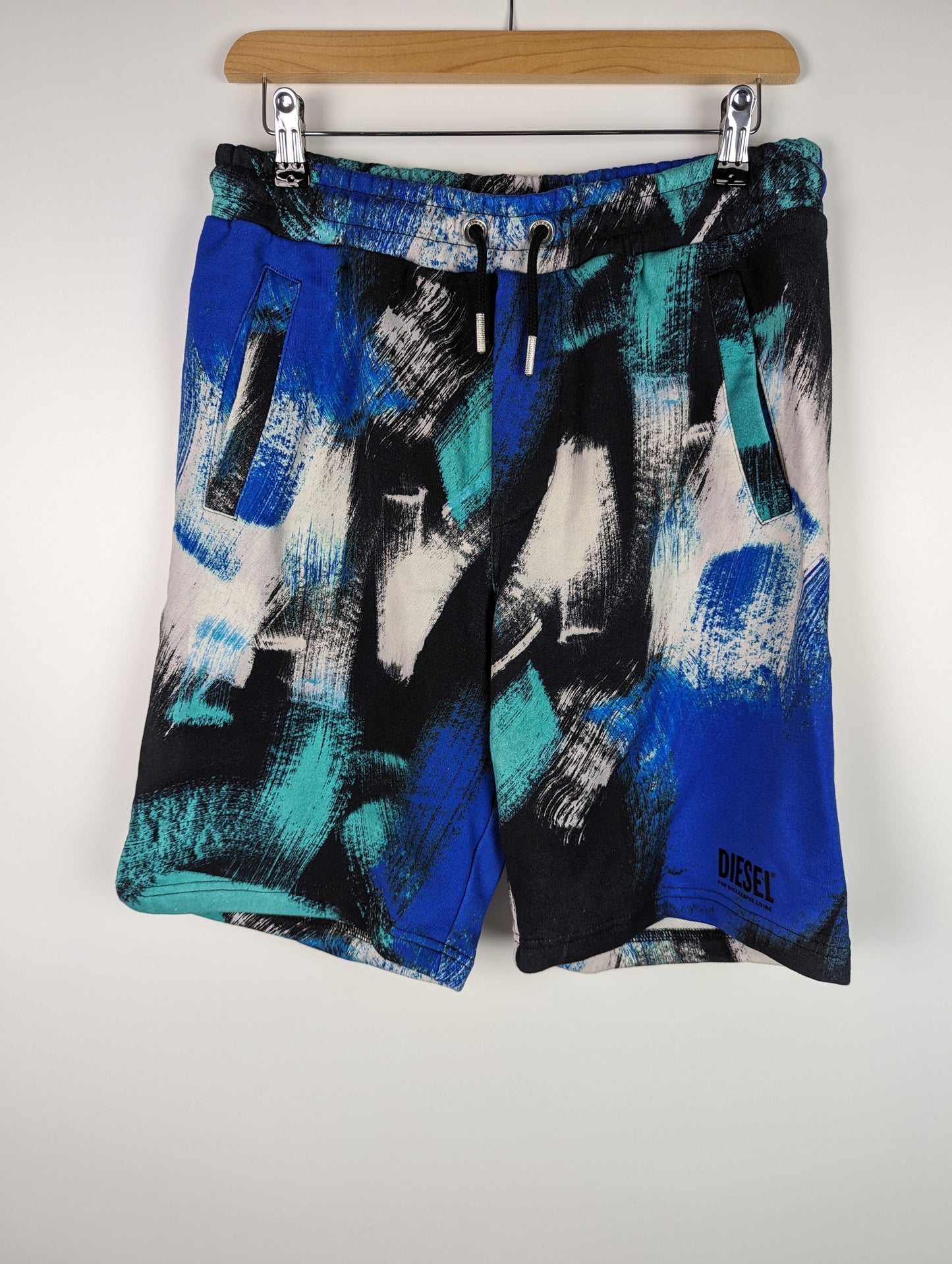 DIESEL Kids Abstract Shorts - Blue / Black