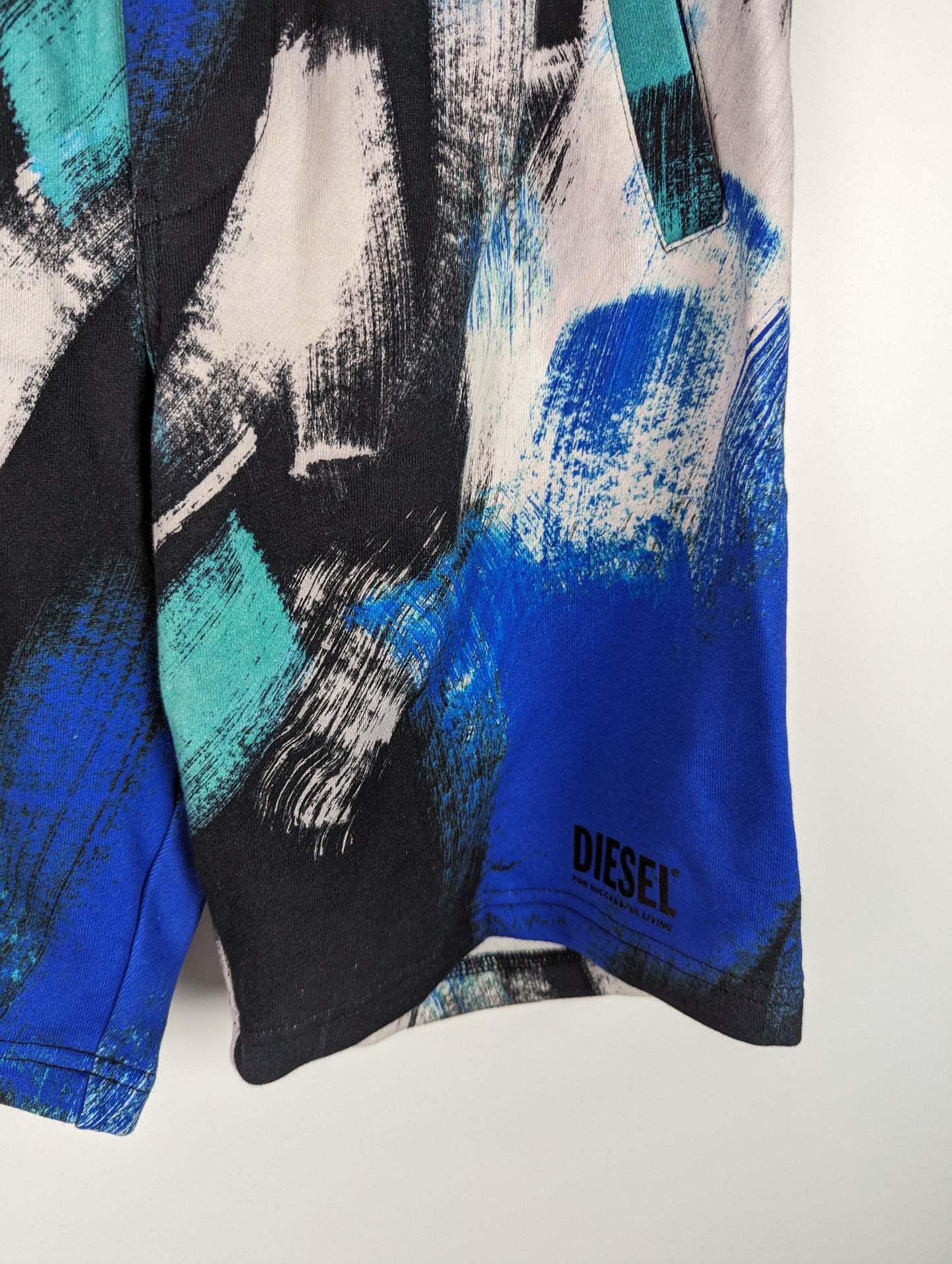 DIESEL Kids Abstract Shorts - Blue / Black