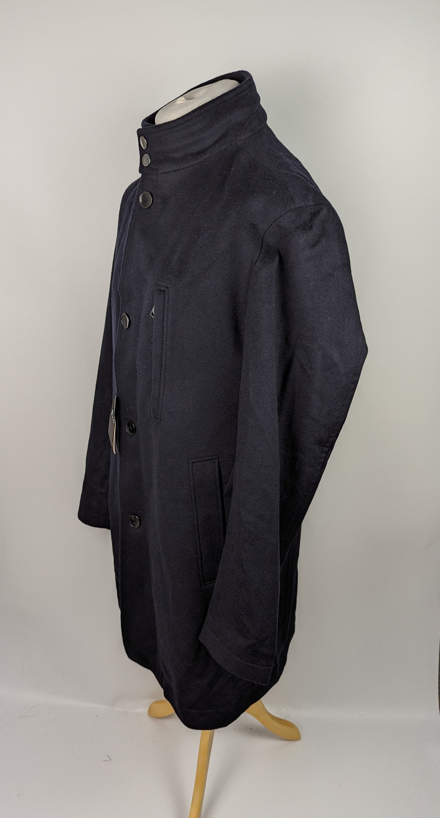 BOSS H Hyde Standup C 234 Overcoat - Dark Blue