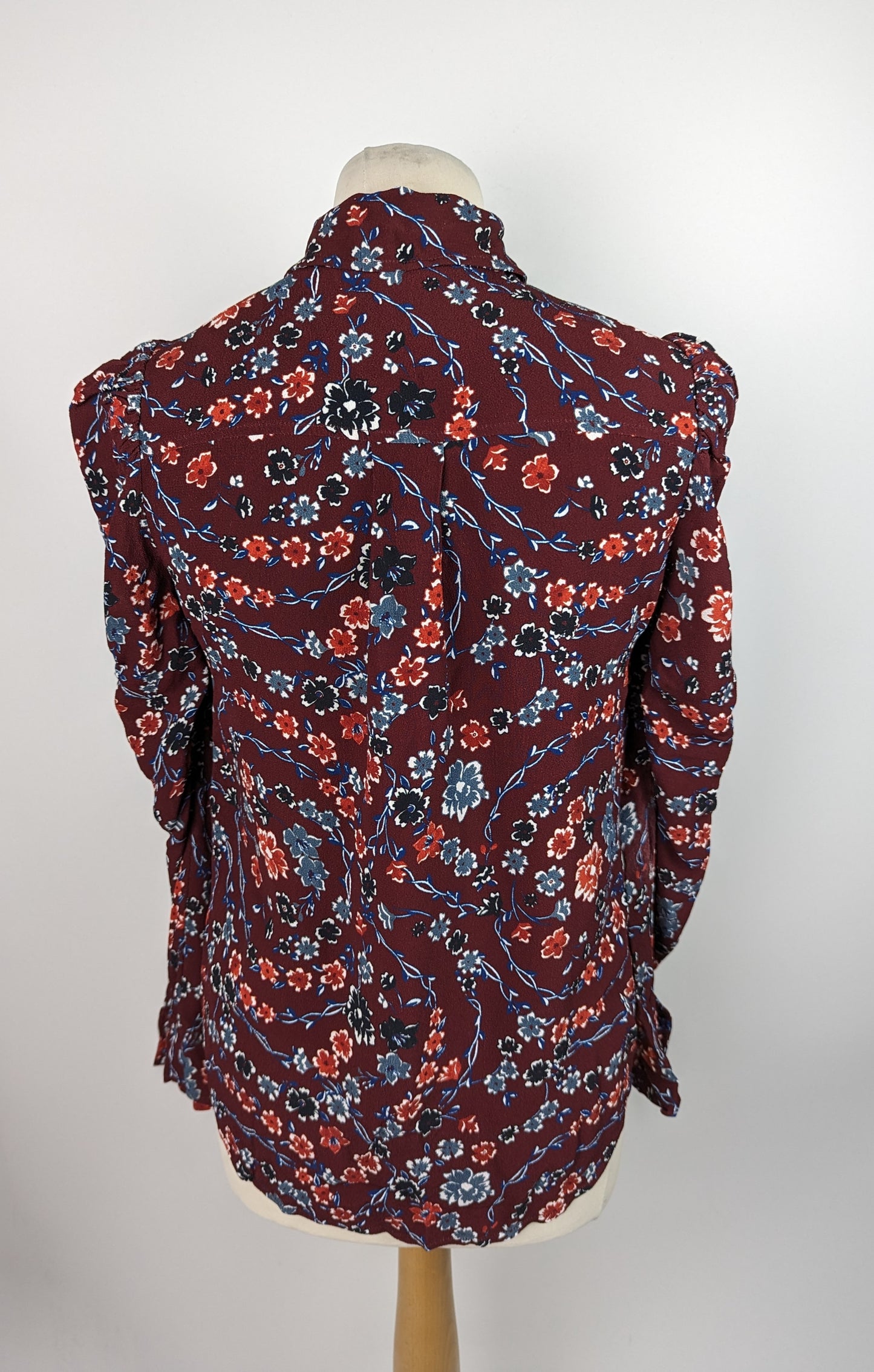 SEE BY CHLOÉ Floral-print crepe shirt - Merlot Red