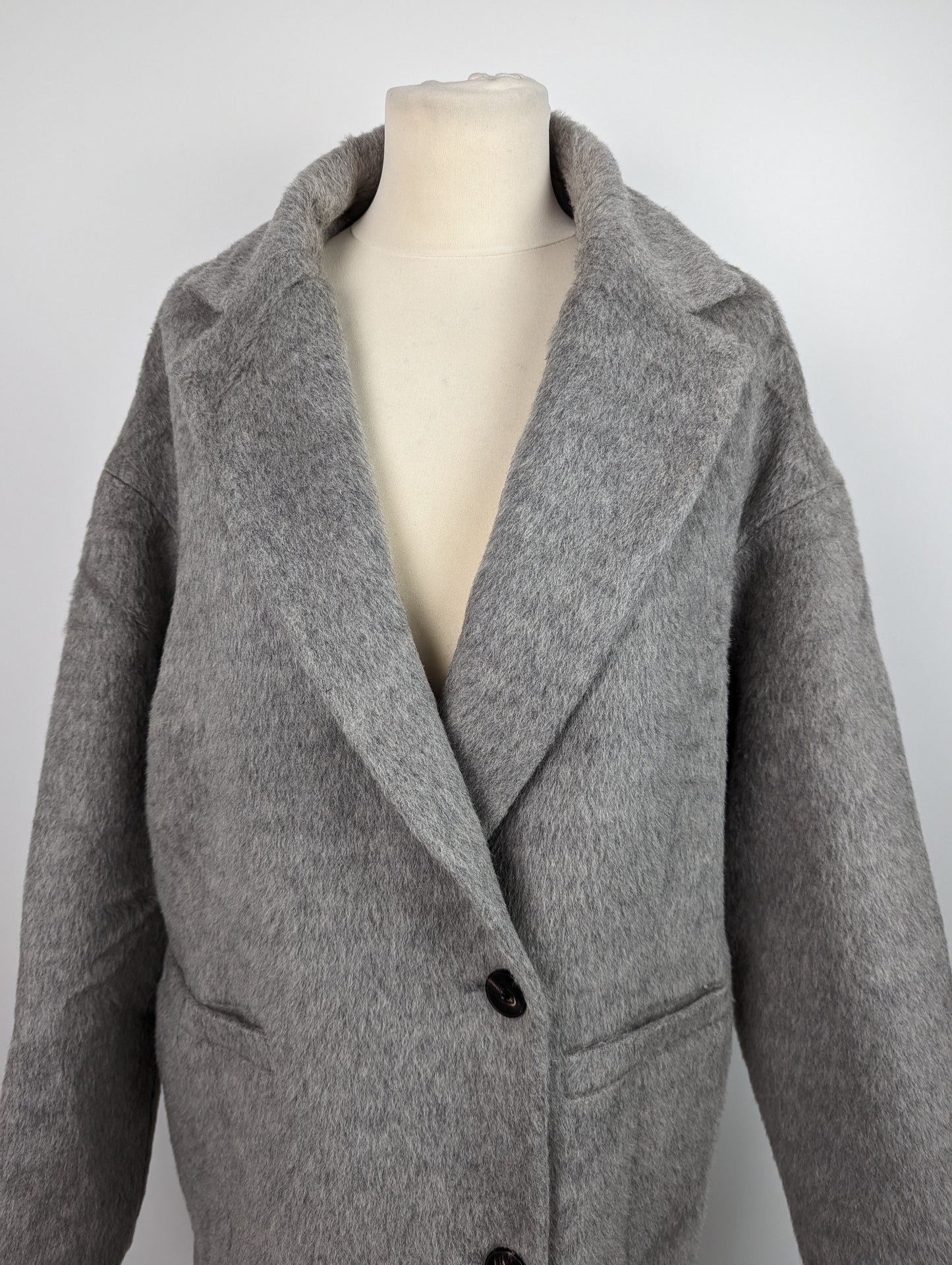 TOMMY JEANS Women's Padded Wool Coat - Grey