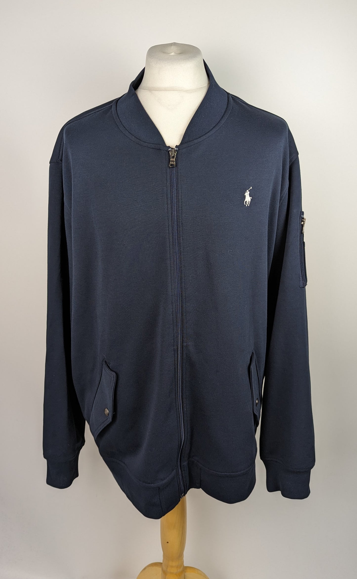 Polo Ralph Lauren Double-Knit Bomber Jacket  - Blue