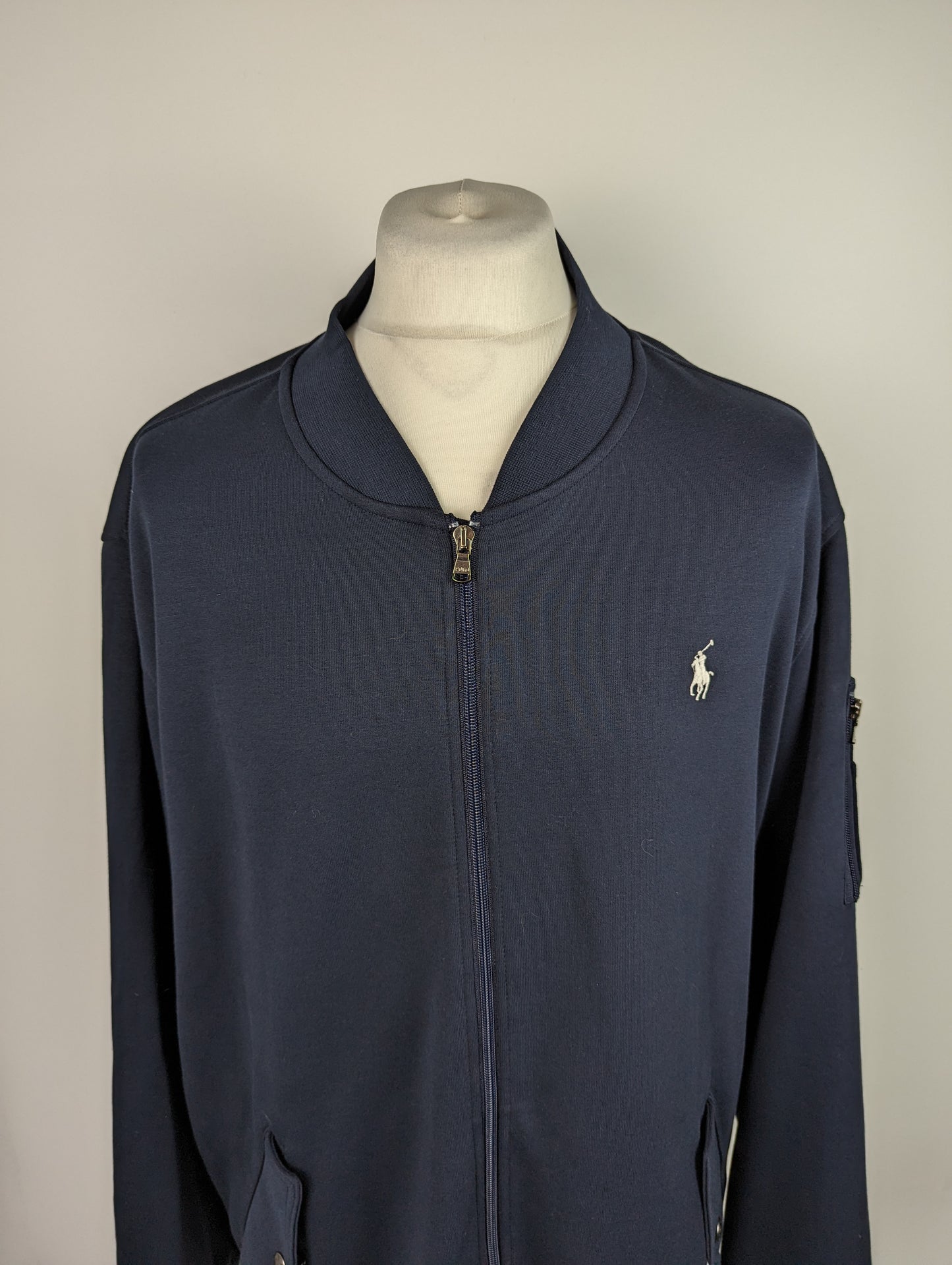 Polo Ralph Lauren Double-Knit Bomber Jacket  - Blue