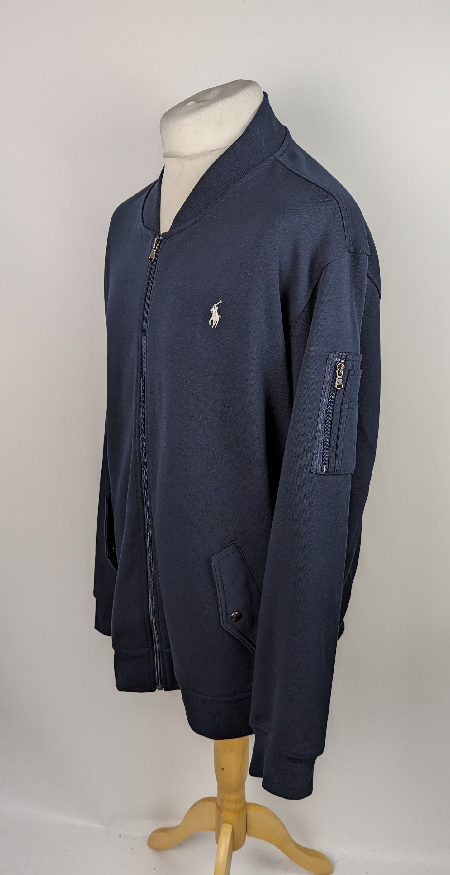 Polo Ralph Lauren Double-Knit Bomber Jacket  - Blue