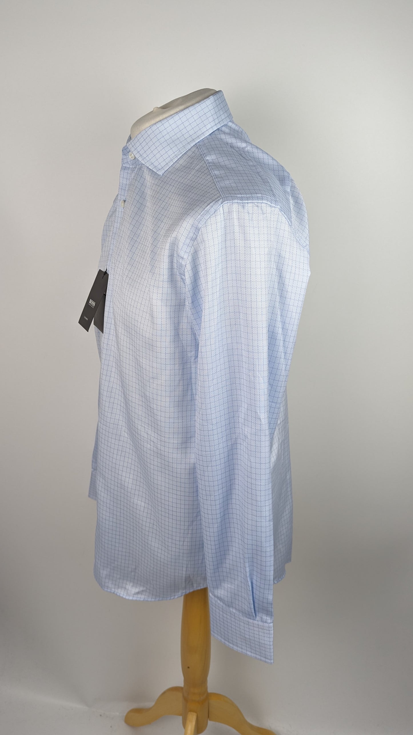 BOSS Mens T-Stanley Men's Shirt - Pastel Blue Check