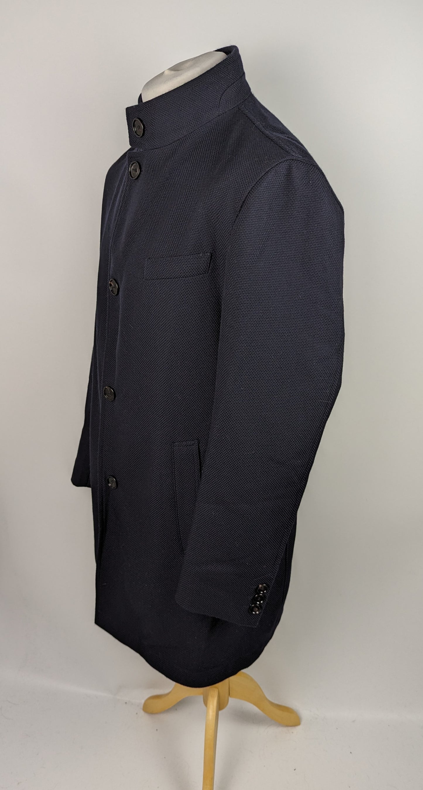 BOSS Men's Shanty Slim Wool Blend Coat - Navy Blue