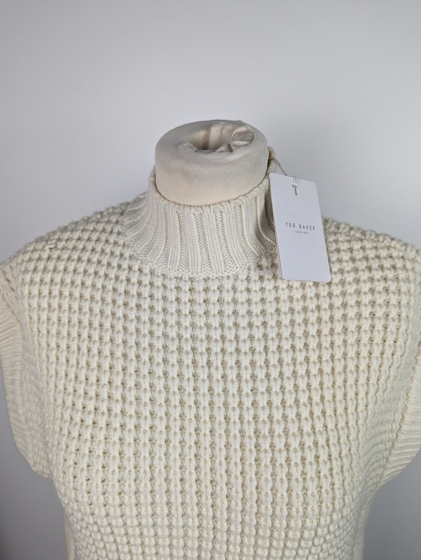 TED BAKER Snowiey Sleeveless Knit Jumper - Cream