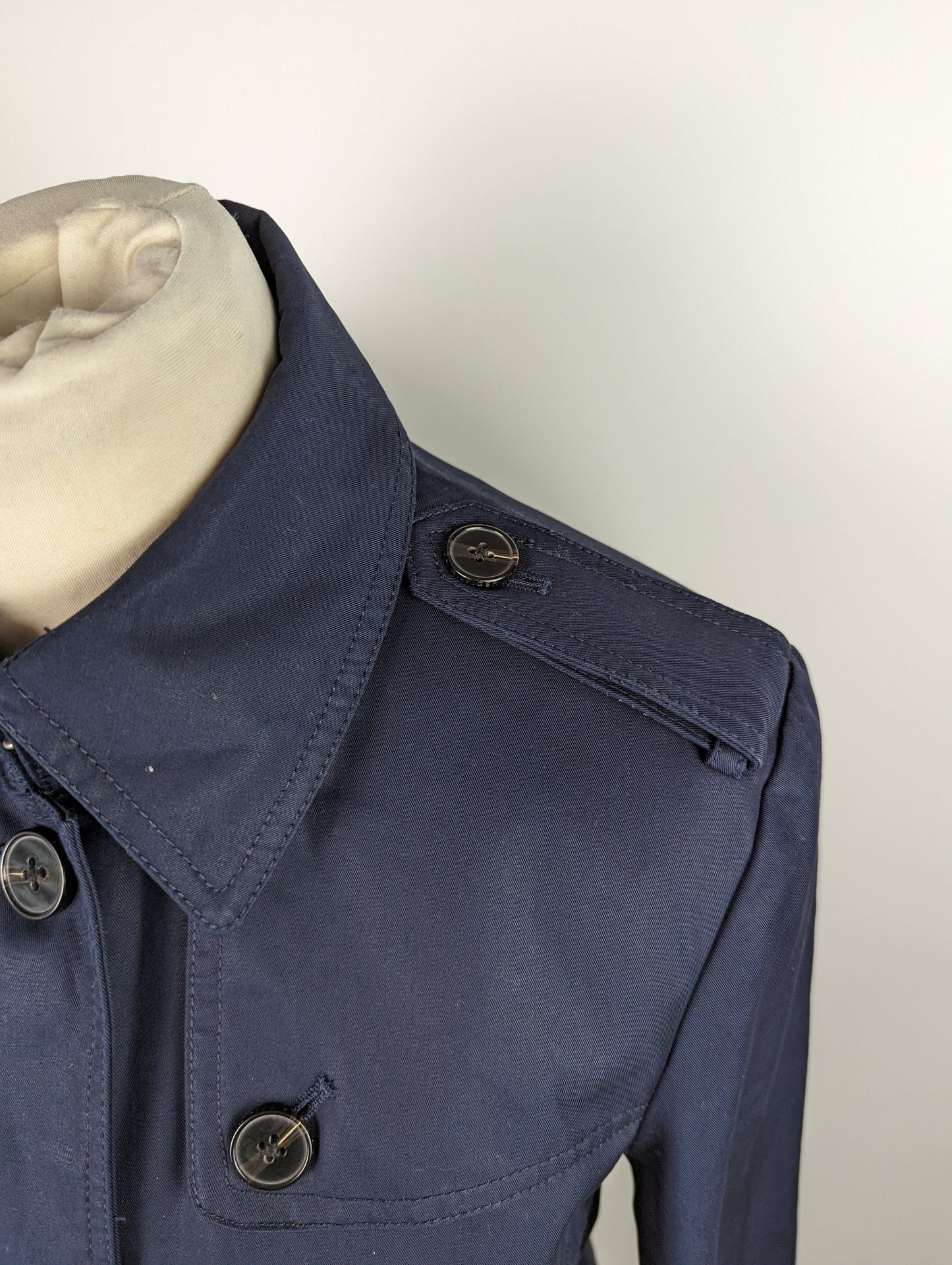 TOMMY HILFIGER Heritage Sigle Breasted Trench Coat - Midnight Blue