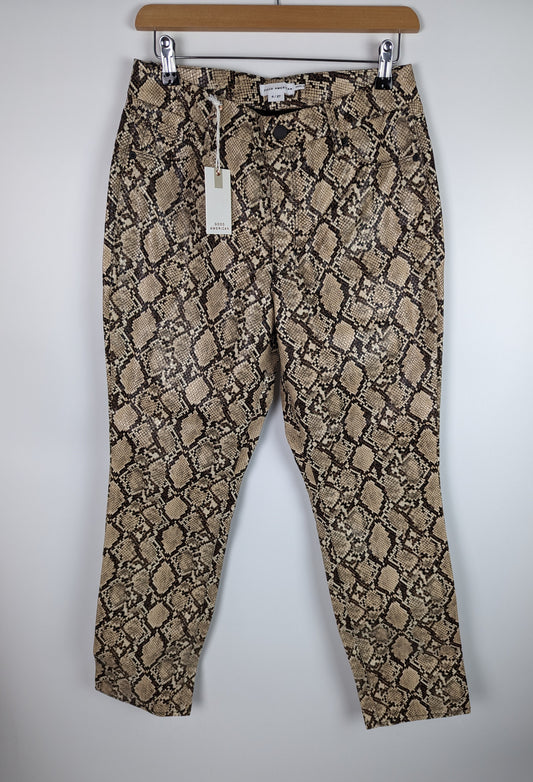 GOOD AMERICAN Good Classic Trousers - Snake Print Faux Leather