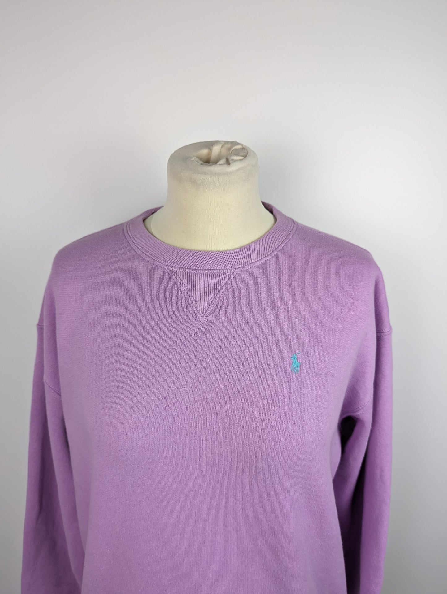 POLO RALPH LAUREN Fleece Crew Jumper- Soft Lilac