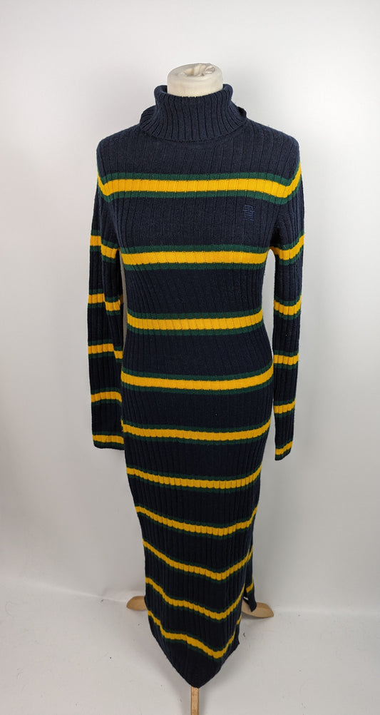 TOMMY HILFIGER Slim Stripe Knit Jumper Dress - Desert Sky Blue