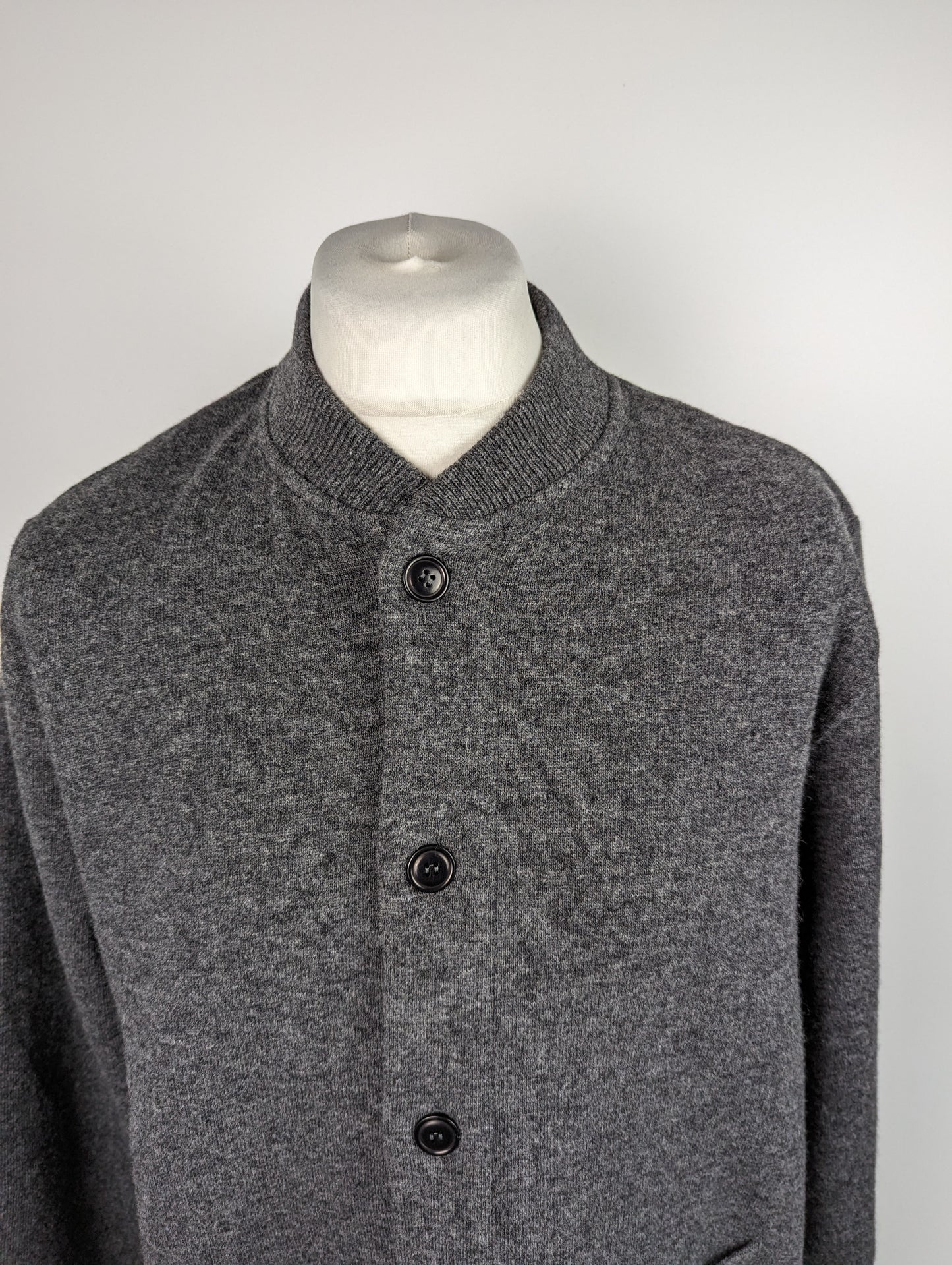 BARBOUR Mens Witton Knitted Button Up Cardigan - Grey