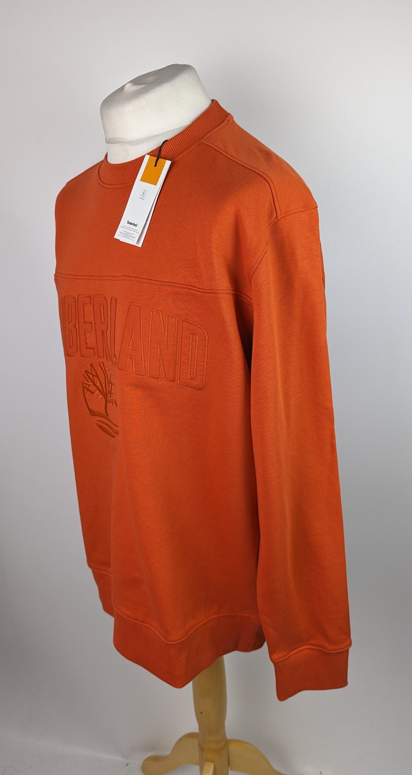 TIMBERLAND Men's Crew Neck Jumper - Burnt Ochre Orange