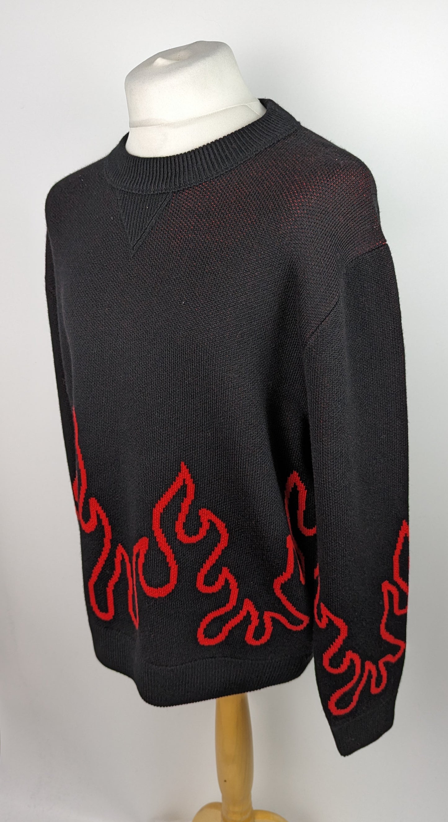 HUGO Men's Sfire Jumper - Black / Red Flames