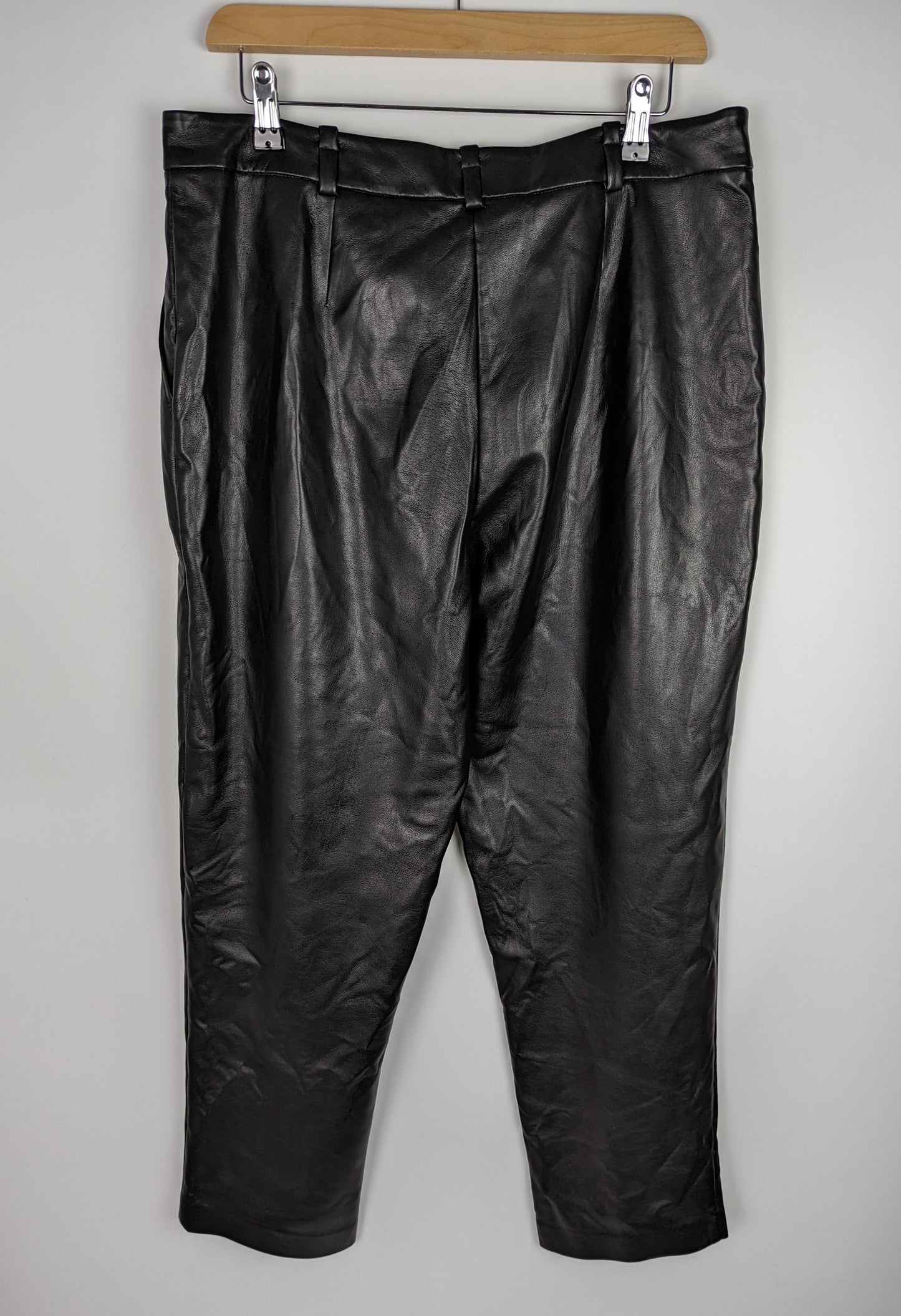 BOSS Tacora Faux Leather Trousers - Black