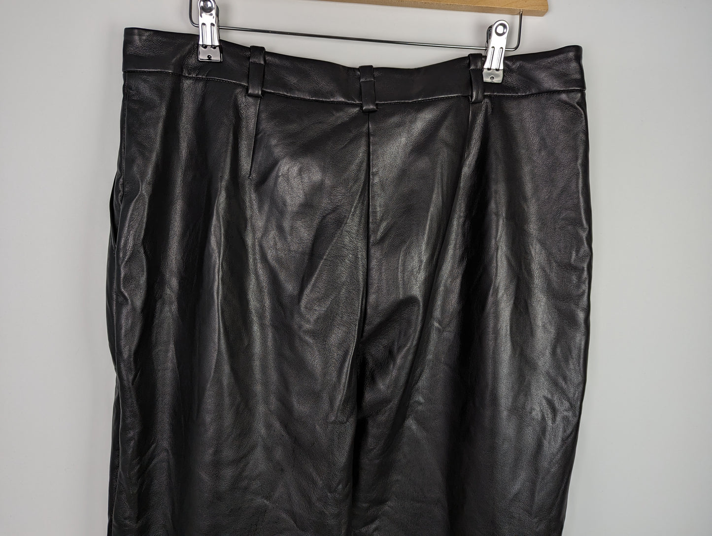 BOSS Tacora Faux Leather Trousers - Black