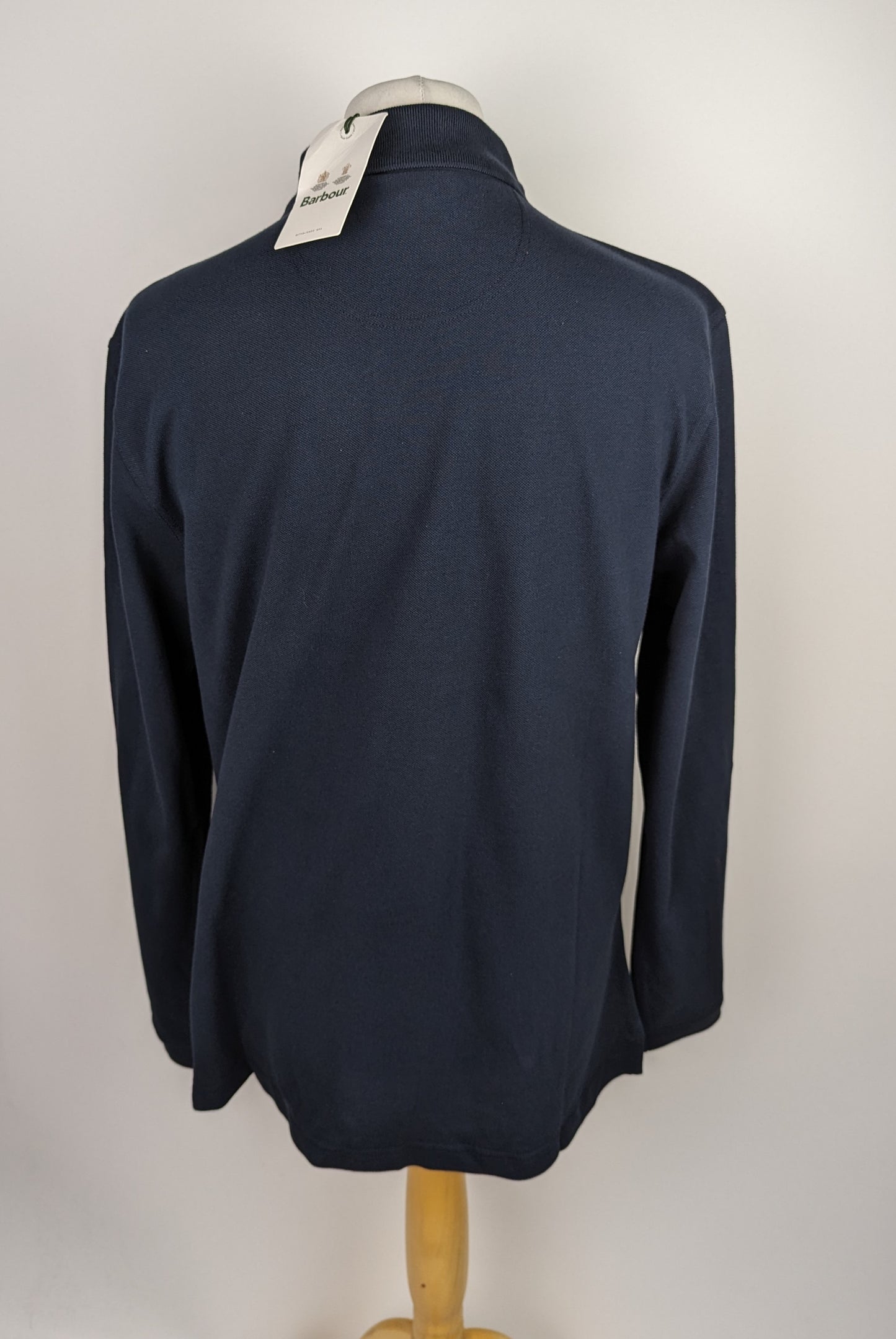 Barbour Long Sleeve Sports Polo Top - Navy