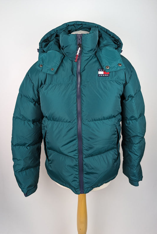 TOMMY JEANS Mens Alaska Puffer Jacket - Green