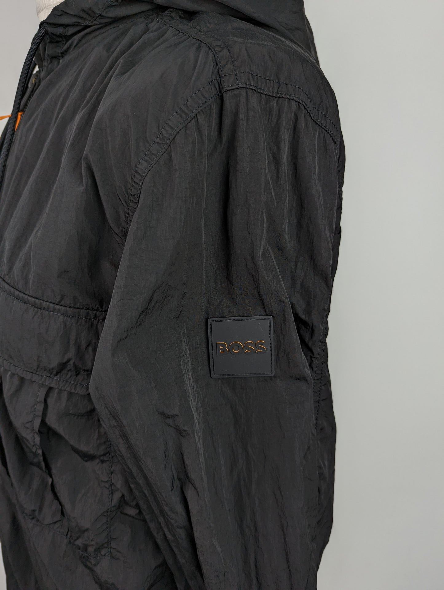 BOSS Laphood Hooded Overshirt - Black