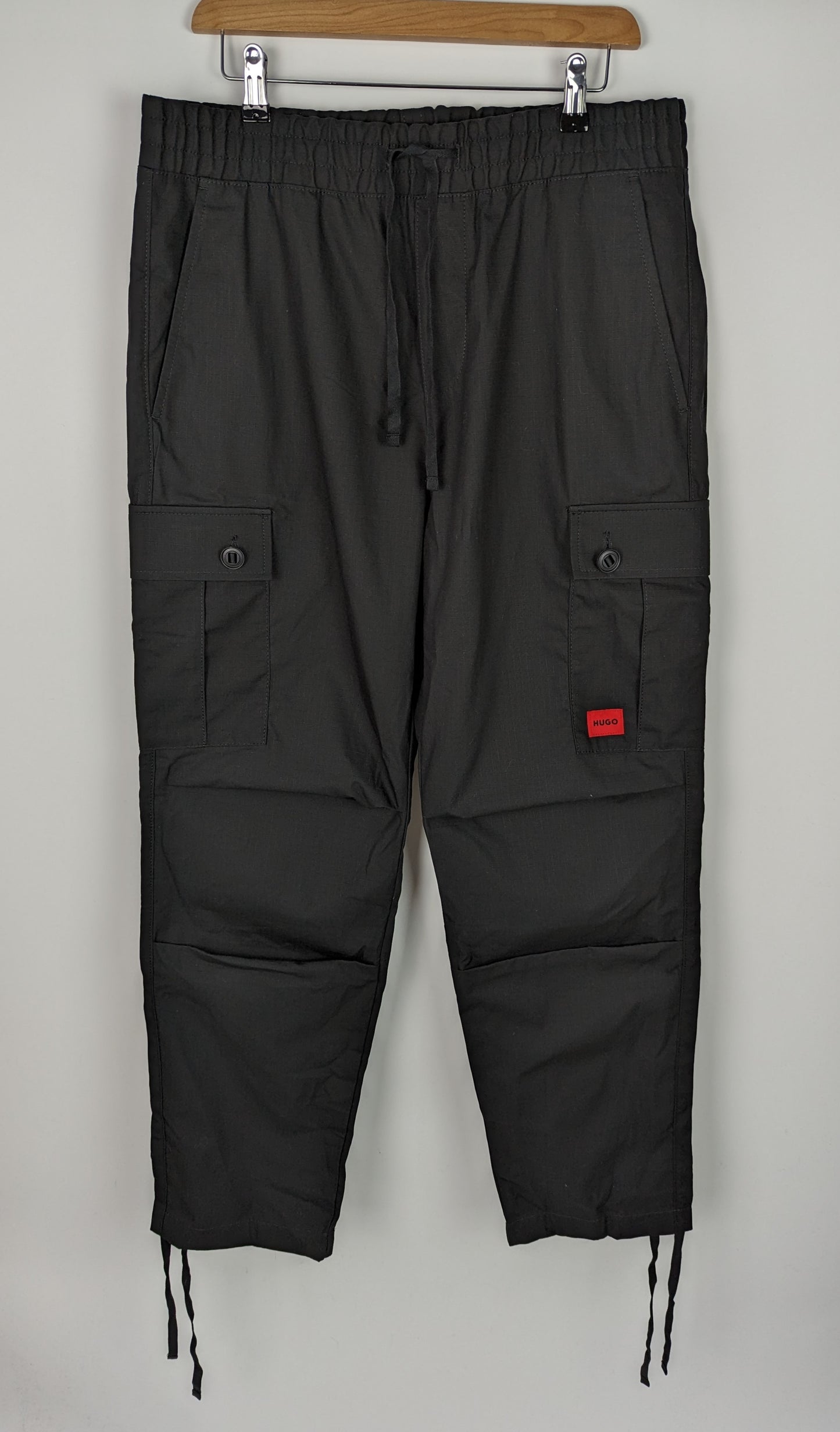 HUGO Mens Garlo 233 Cargo Trousers - Black