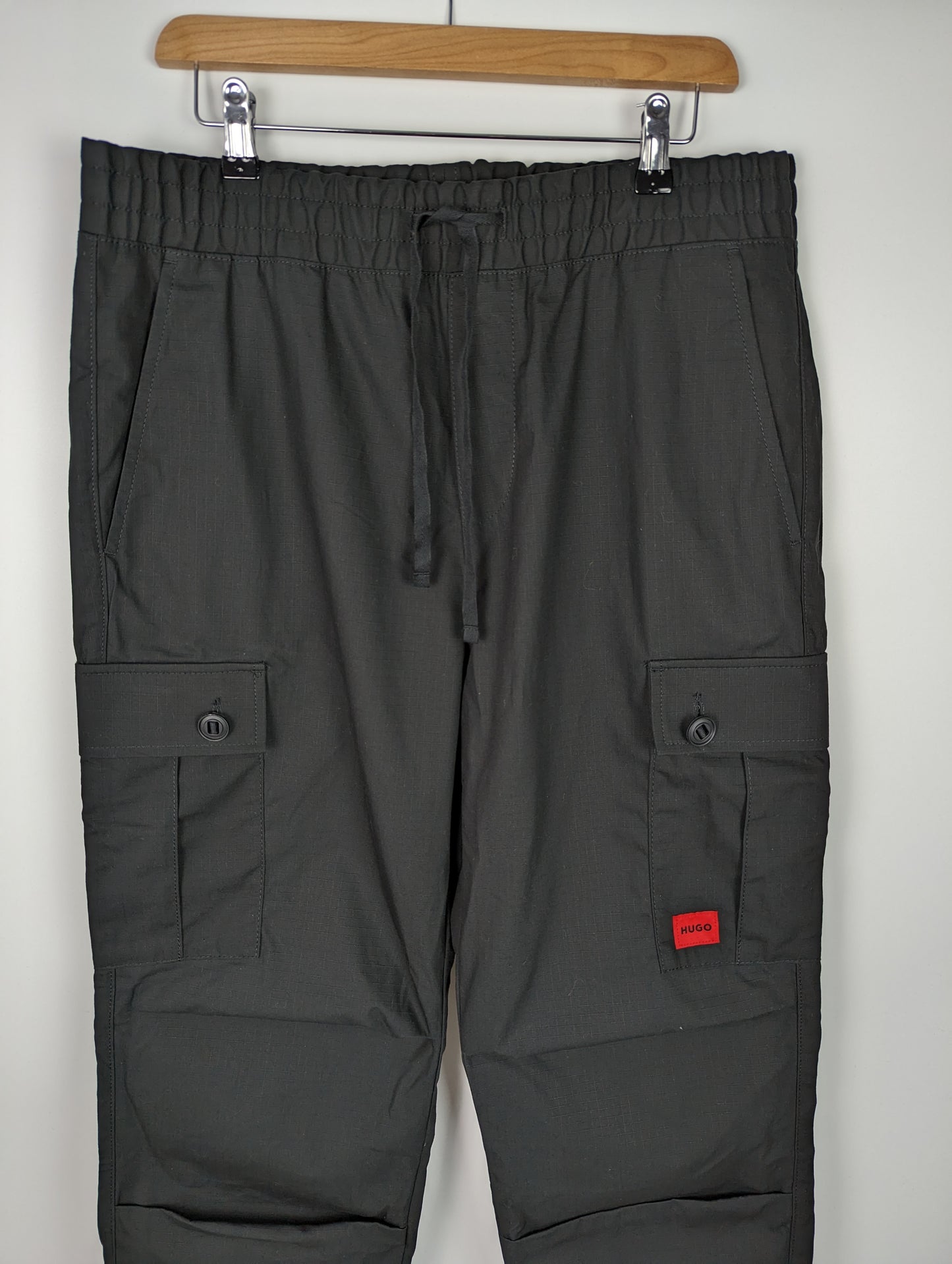 HUGO Mens Garlo 233 Cargo Trousers - Black