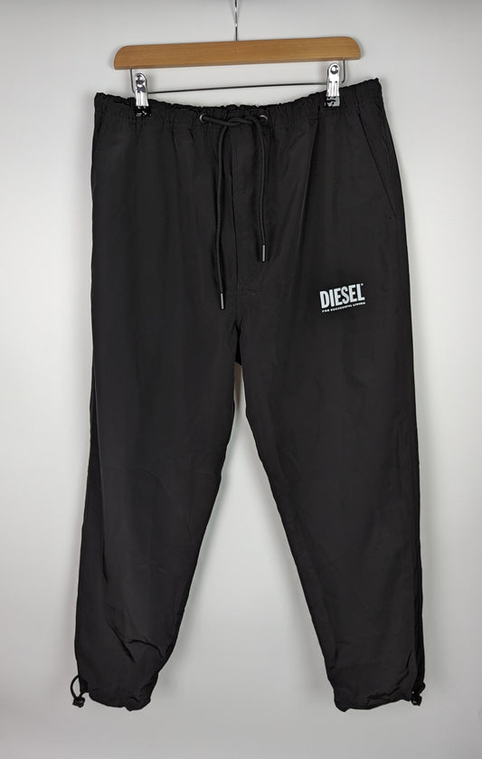 DIESEL Mens Track pants with logo print - Black