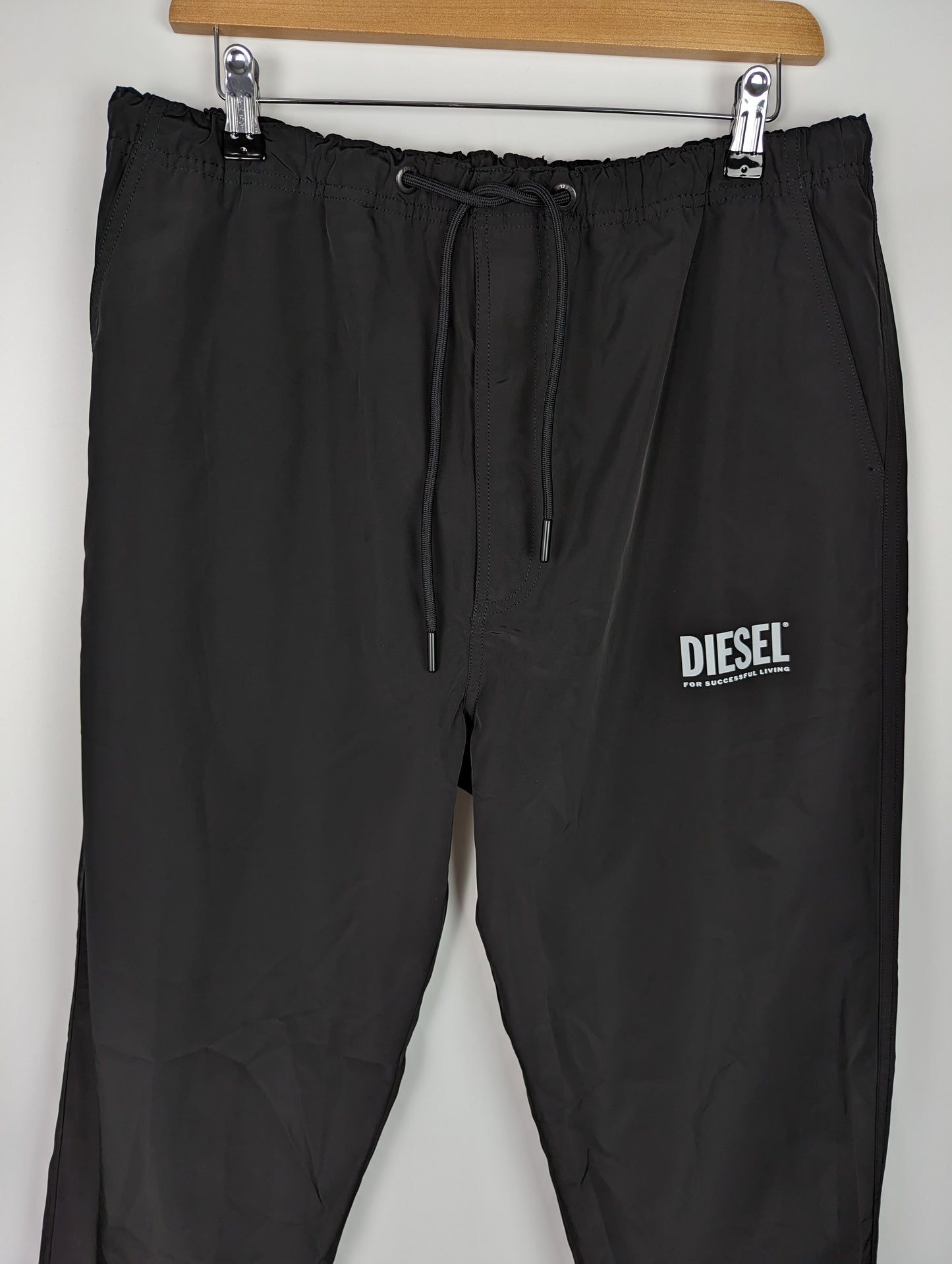 DIESEL Mens Track pants with logo print - Black