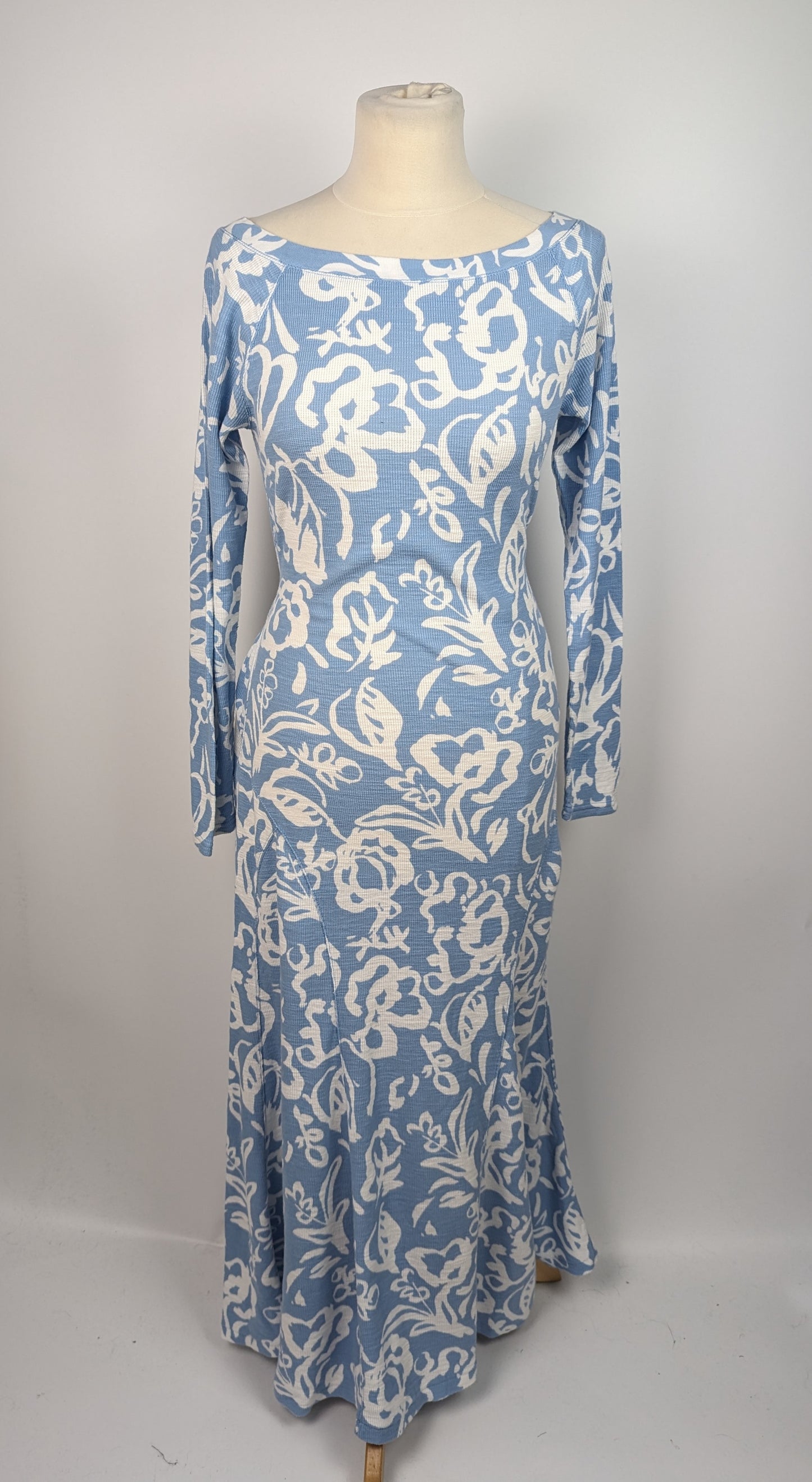 Ralph Lauren Floral jacquard cotton midi dress - Blue