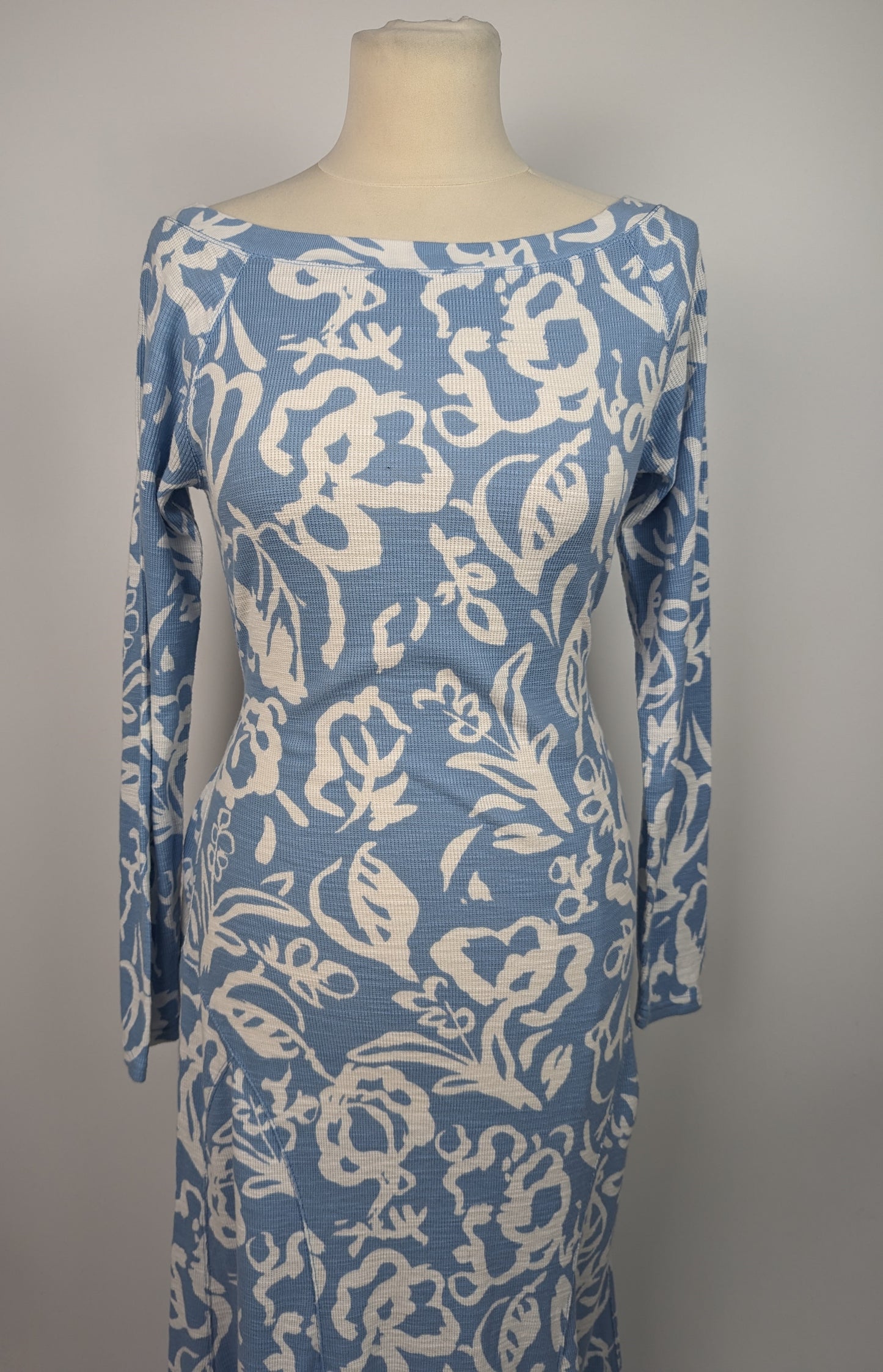 Ralph Lauren Floral jacquard cotton midi dress - Blue