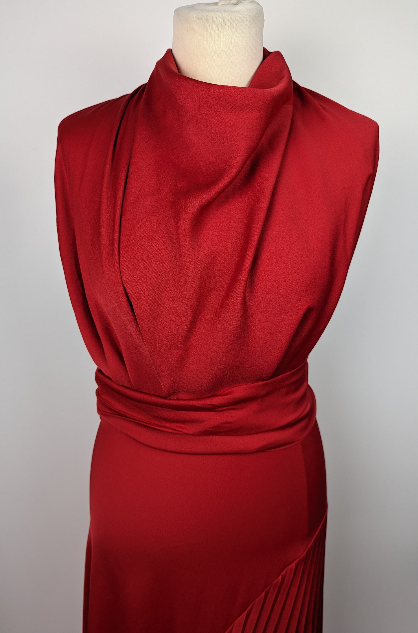 PERSEVERANCE Womens Cowl Dress - Red