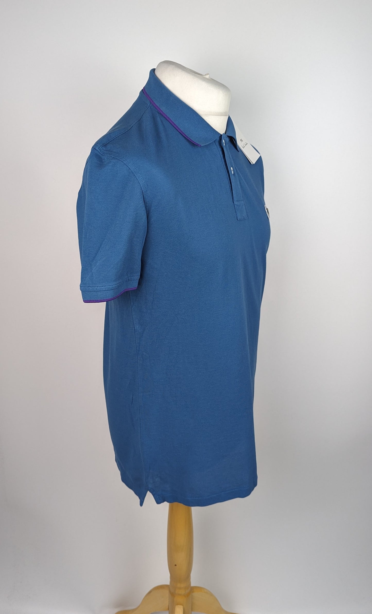 PS PAUL SMITH Zebra Tipping Polo Shirt - Blue