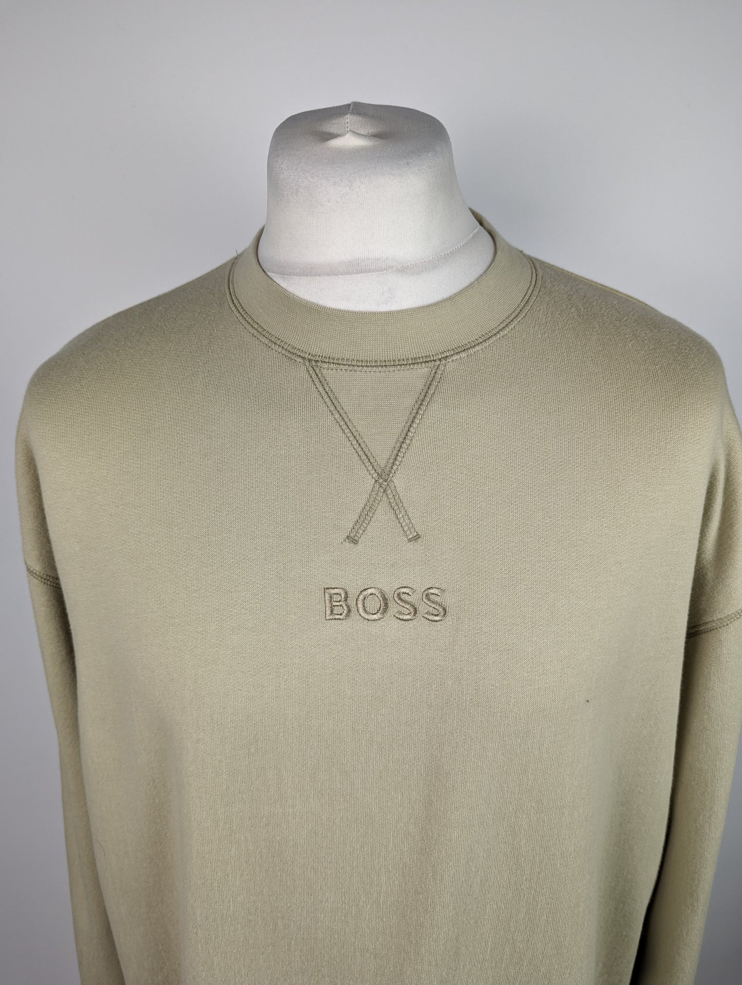 BOSS Mens Contemp Jumper - Green