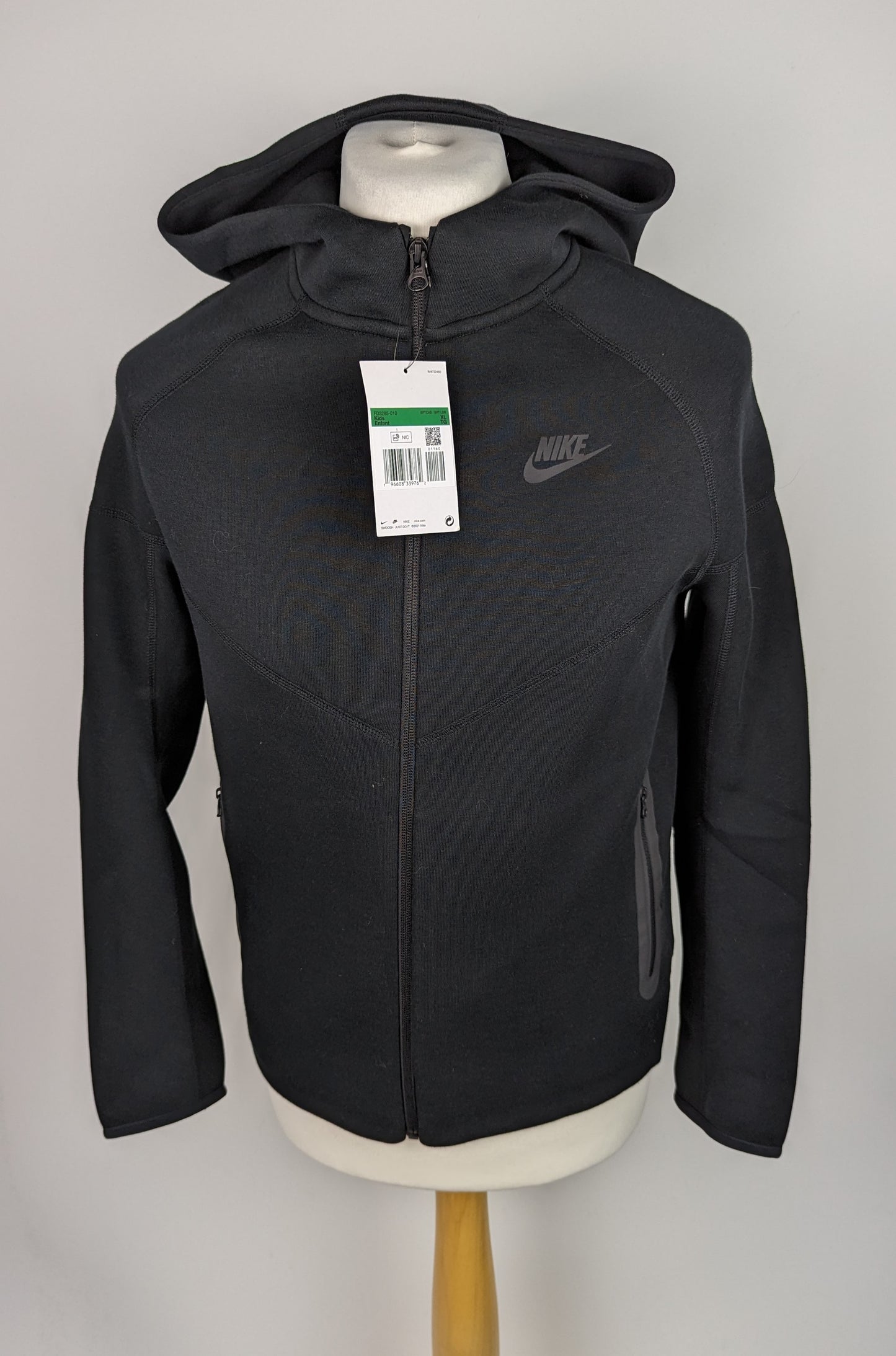 Nike Sportswear Tech Fleece Older Boys Full-Zip Hoodie - Black