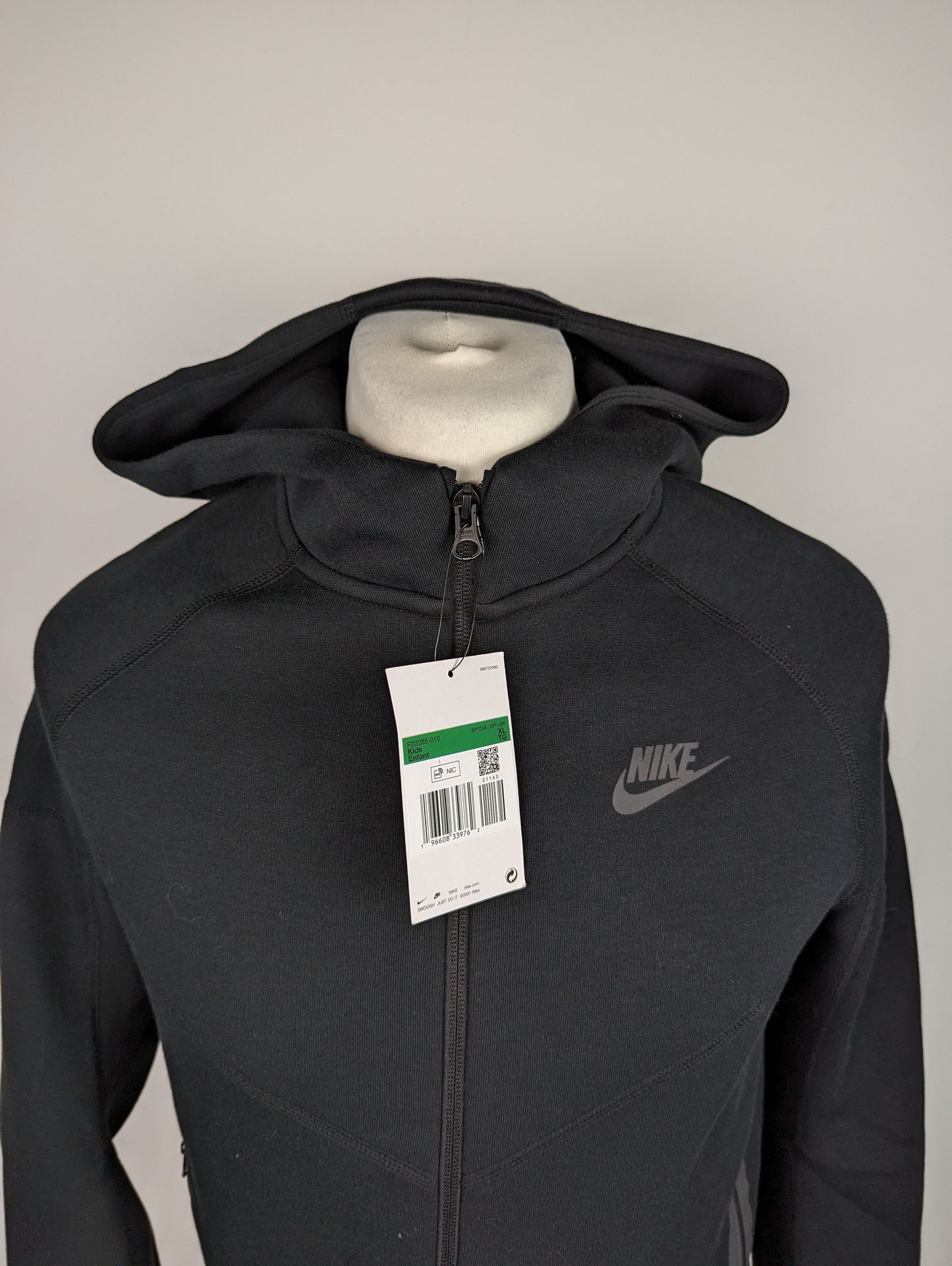 Nike Sportswear Tech Fleece Older Boys Full-Zip Hoodie - Black